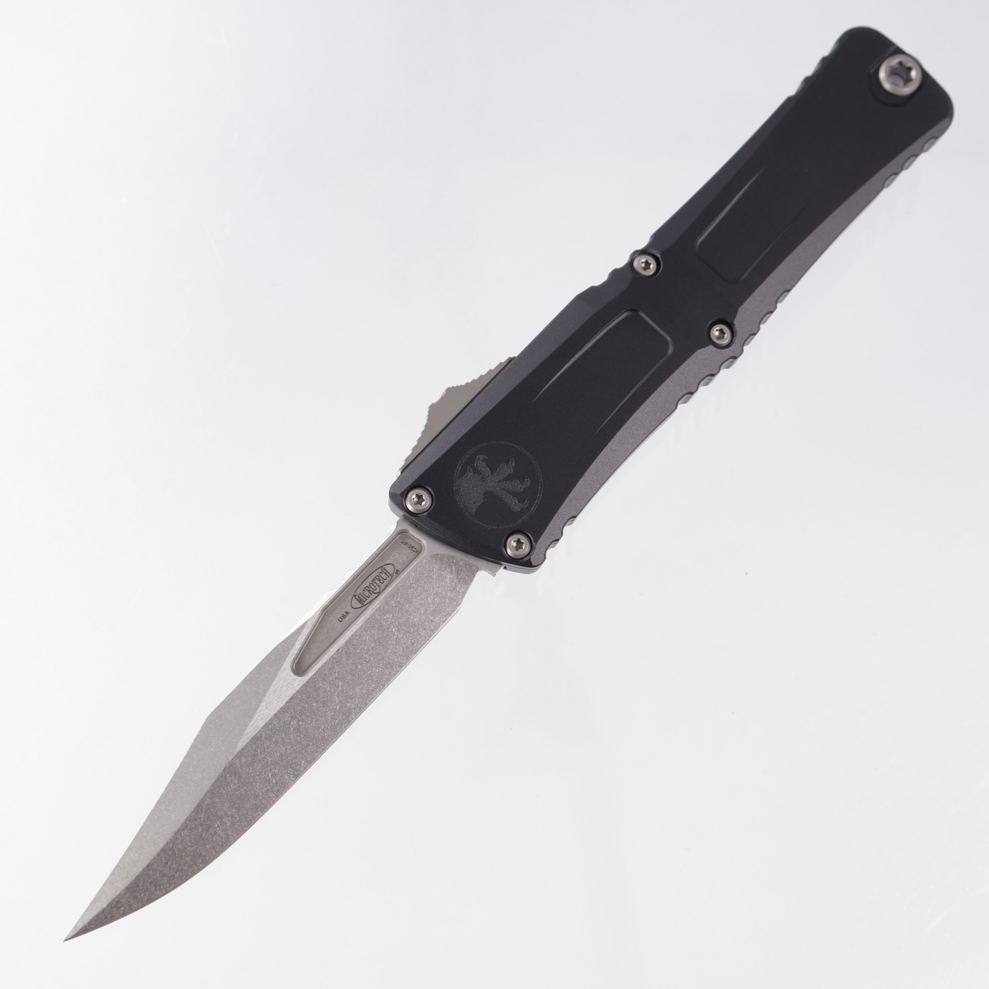 Microtech Combat Troodon Gen III Bowie - Black Aluminum - Stonewash M390MK - 1146-10 *PRE-OWNED*