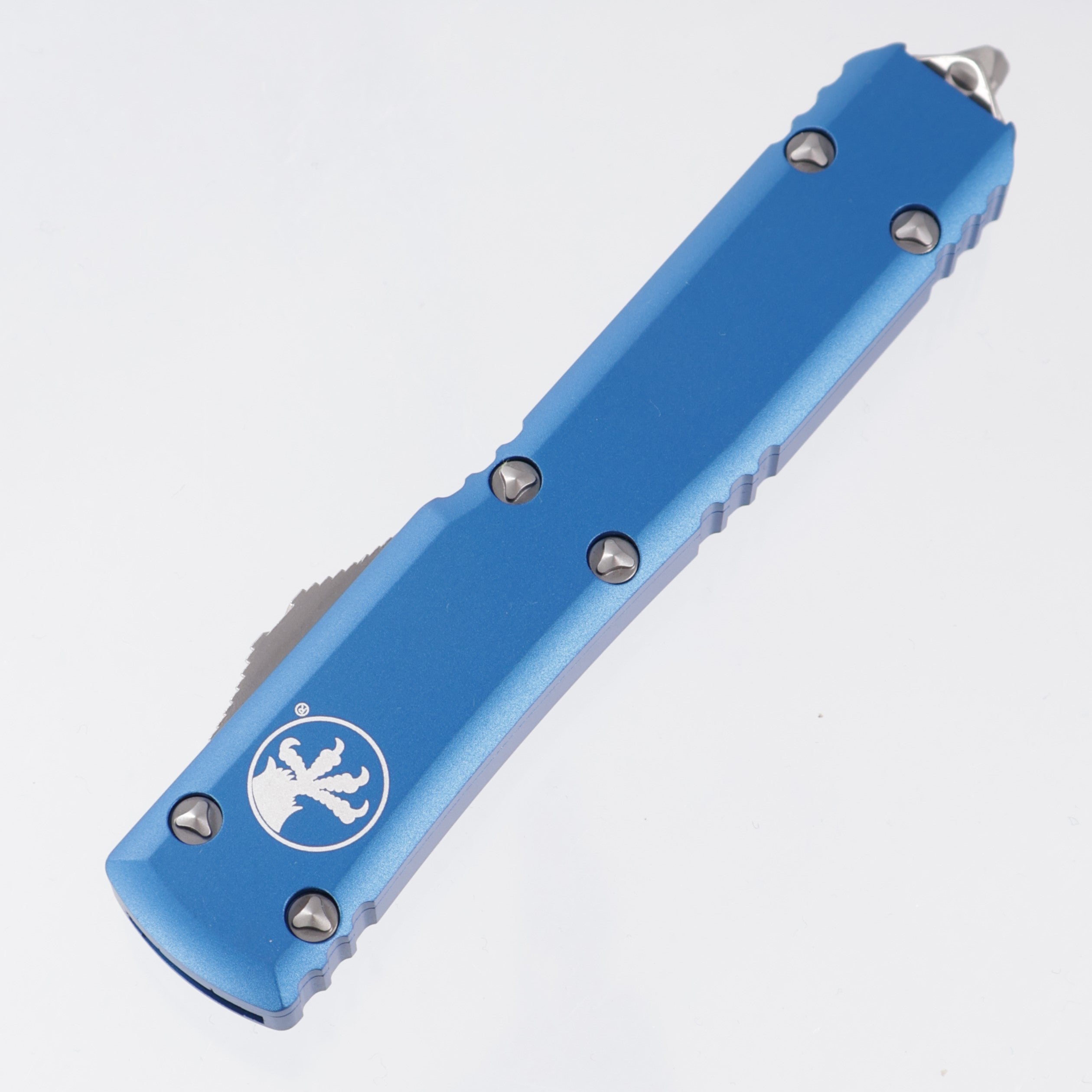 Microtech Ultratech Single Edge - Blue Aluminum - Stonewash M390 - 121-10 BL *PRE-OWNED*