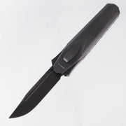 Remette Swordfish Single Edge - DLC Titanium w/ Red, White, & Blue Cloud Carbon Inlays - DLC M390 *PRE-OWNED*