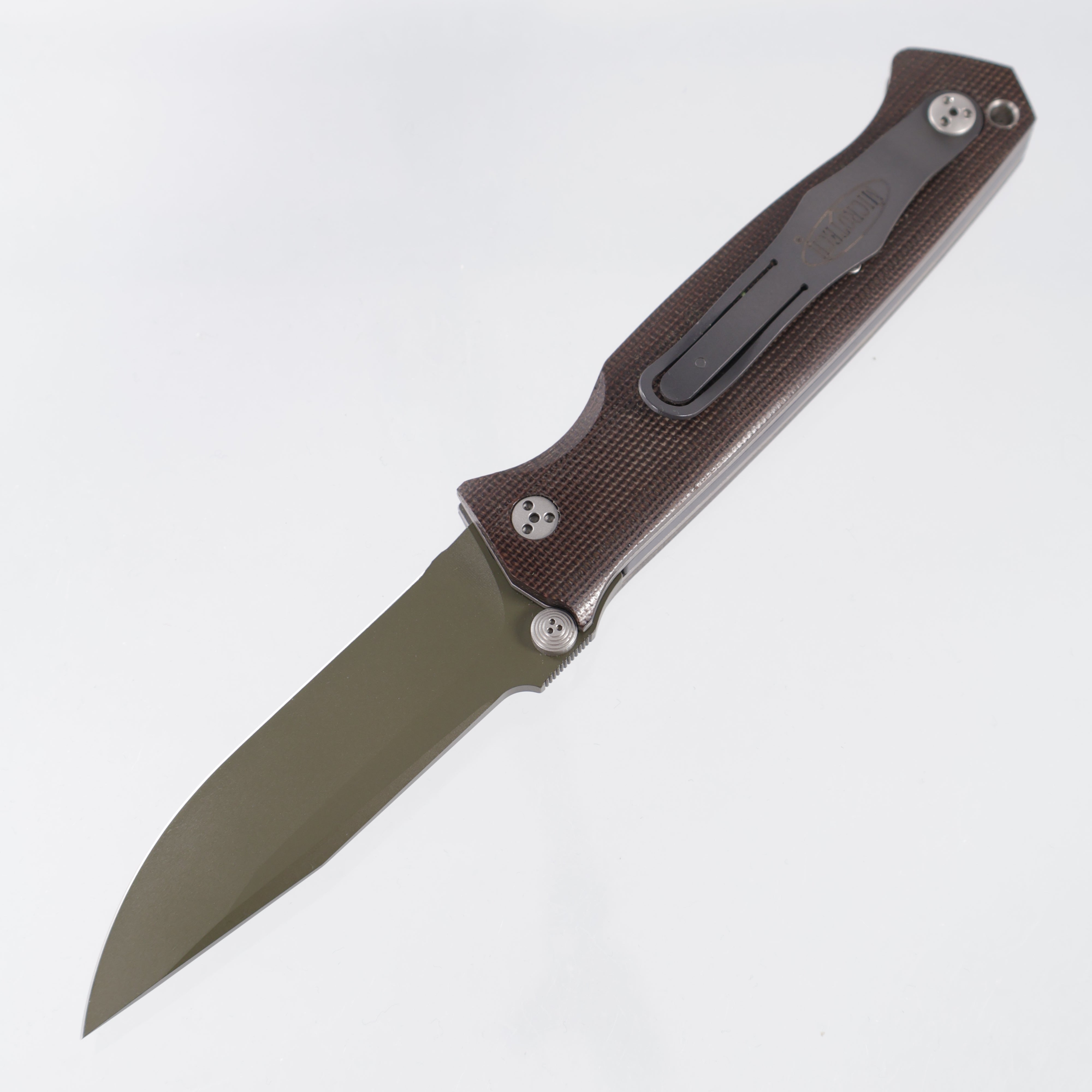 Microtech CMTX-5 D/A - Green Canvas Micarta - OD Green S30V - M-300765-9 *PRE-OWNED*