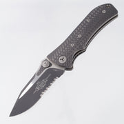 Microtech MTX-2 Dual Action - One Piece Carbon Fiber w/ Bolster Release - 2-Tone Black S30V *PRE-OWNED* *NO BOX*