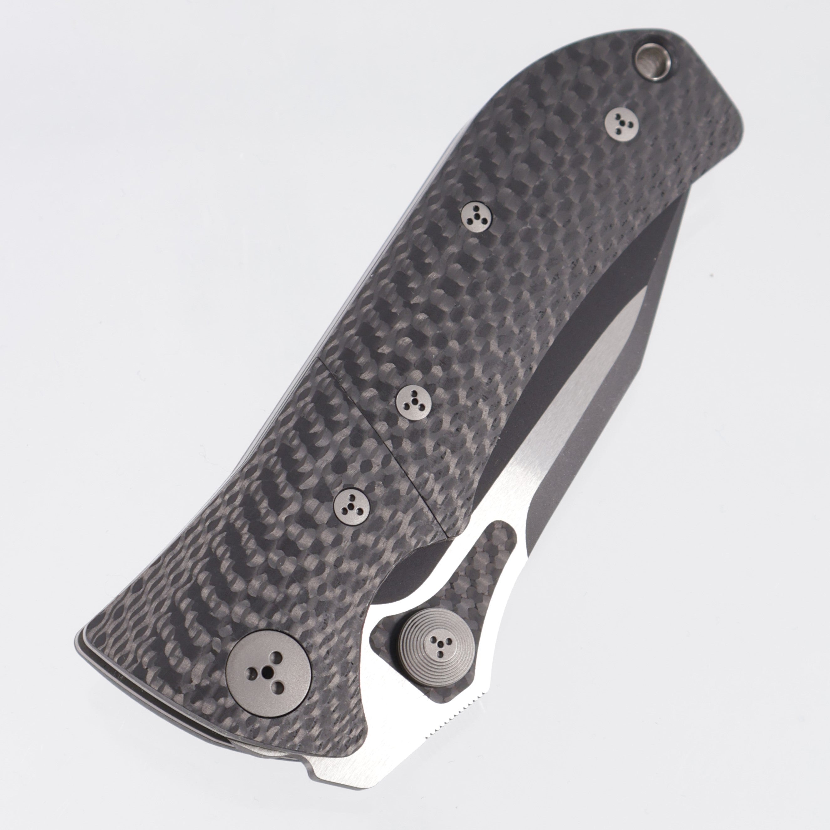 Microtech MTX-2 Dual Action - One Piece Carbon Fiber w/ Bolster Release - 2-Tone Black S30V *PRE-OWNED* *NO BOX*