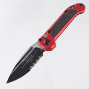 Microtech LUDT Gen III Single Edge - Red Aluminum - Black Standard Partial Serrate M390MK - 1135-2 RD *PRE-OWNED*
