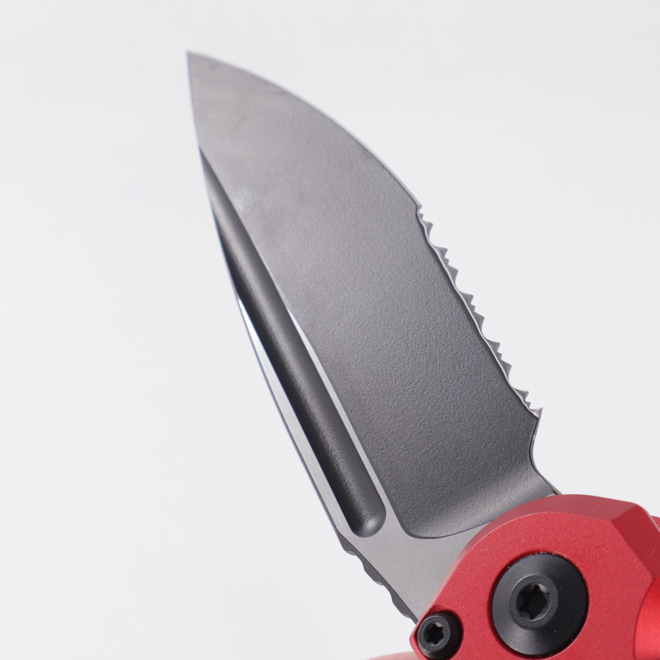 Microtech LUDT Gen III Single Edge - Red Aluminum - Black Standard Partial Serrate M390MK - 1135-2 RD *PRE-OWNED*
