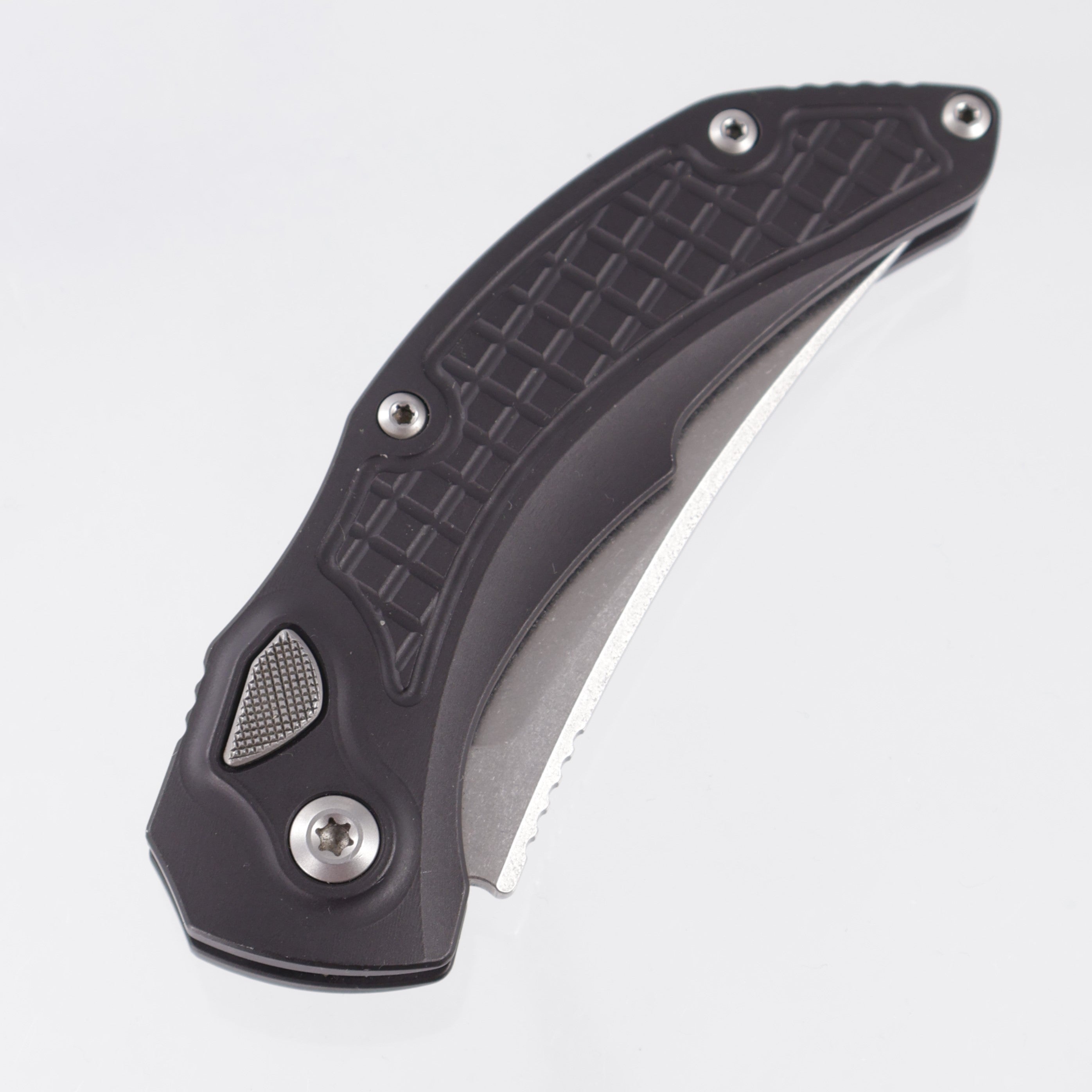 Microtech Brachial - Black Frag Aluminum - Stonewash M390 - 268A-10 *PRE-OWNED*