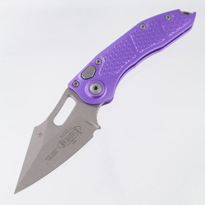 Microtech Stitch Auto - Purple Textured Aluminum - Apocalyptic M390MK - 169-10 APPU *PRE-OWNED*