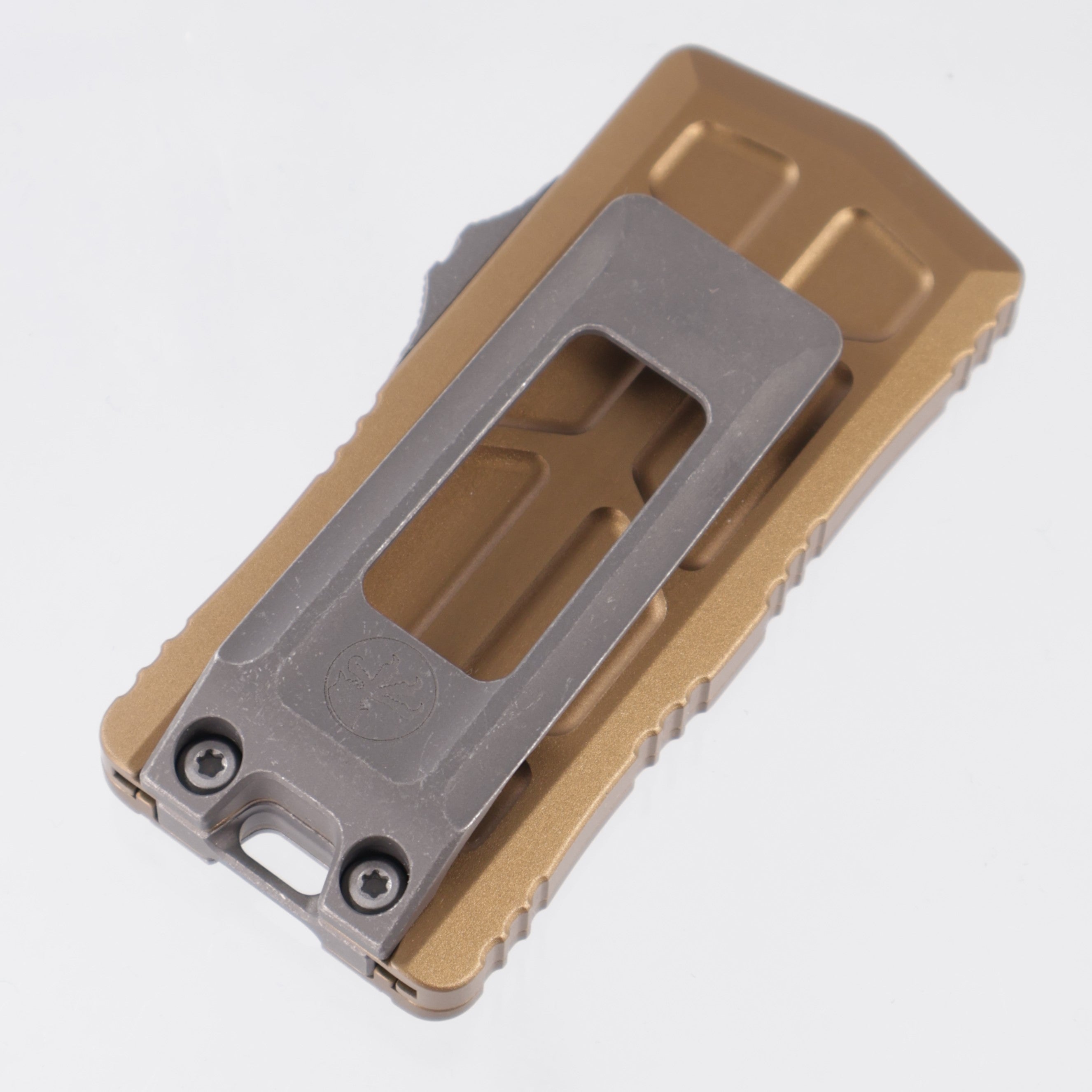 Microtech Exocet II Double Edge - Tan Aluminum - Apocalyptic M390MK - 1157-10 APTA *PRE-OWNED*