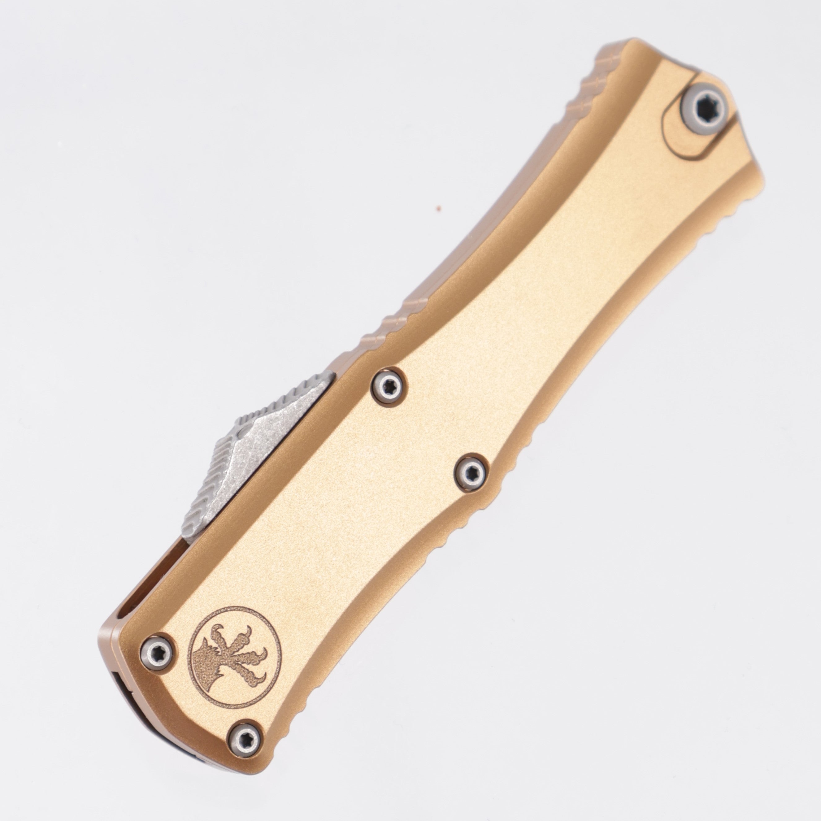 Microtech Mini Hera II Bayonet - Tan Aluminum - Apocalyptic M390MK - 1701M-10 APTA *PRE-OWNED*