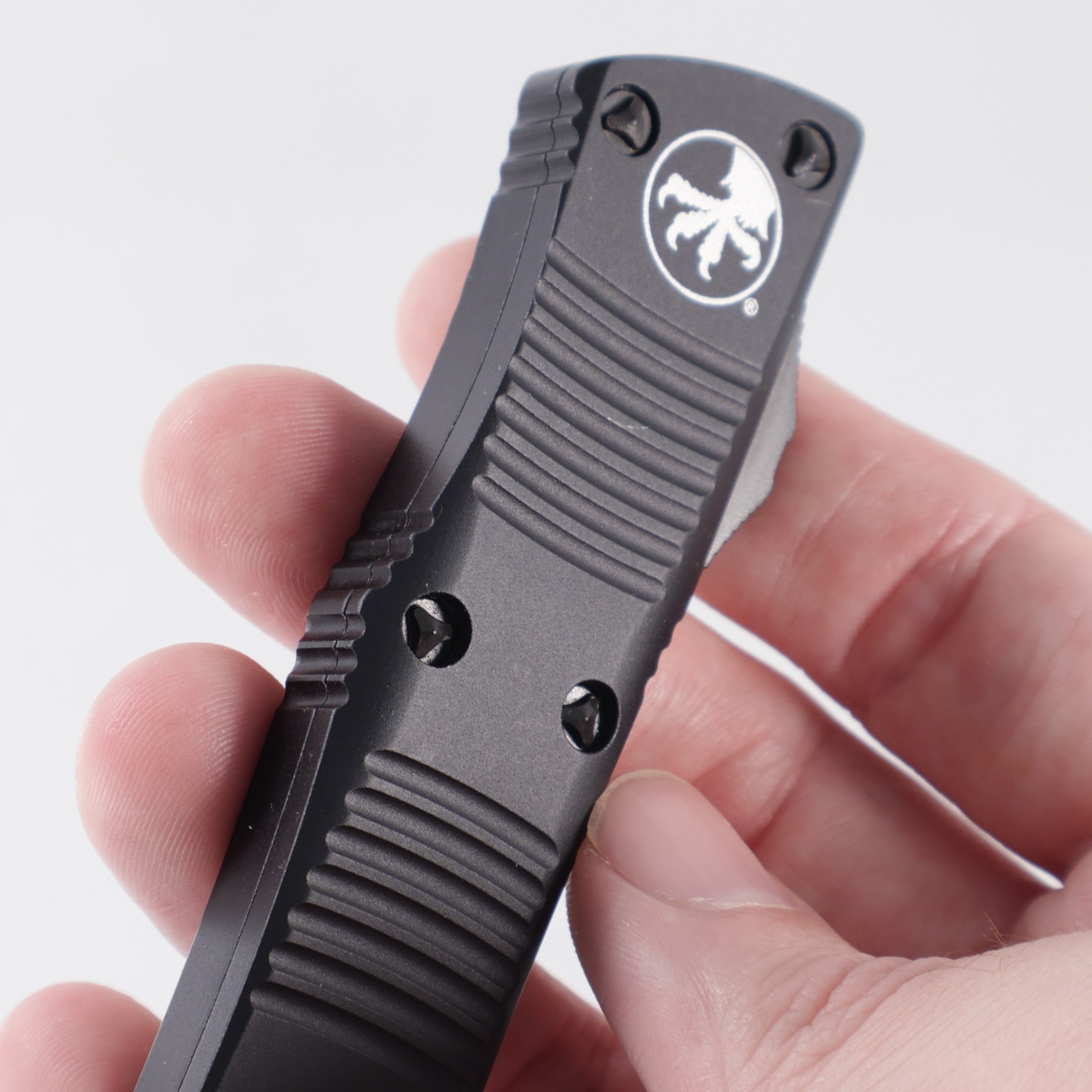 Microtech Troodon Tanto - Black Aluminum - Black Standard Partial Serrate 204P - 140-2T *PRE-OWNED*