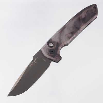 Pro-Tech Rockeye - Smoke Camo Anodized Aluminum - Smoky Gray DLC CPM-D2 - MT.RE.01 *PRE-OWNED*