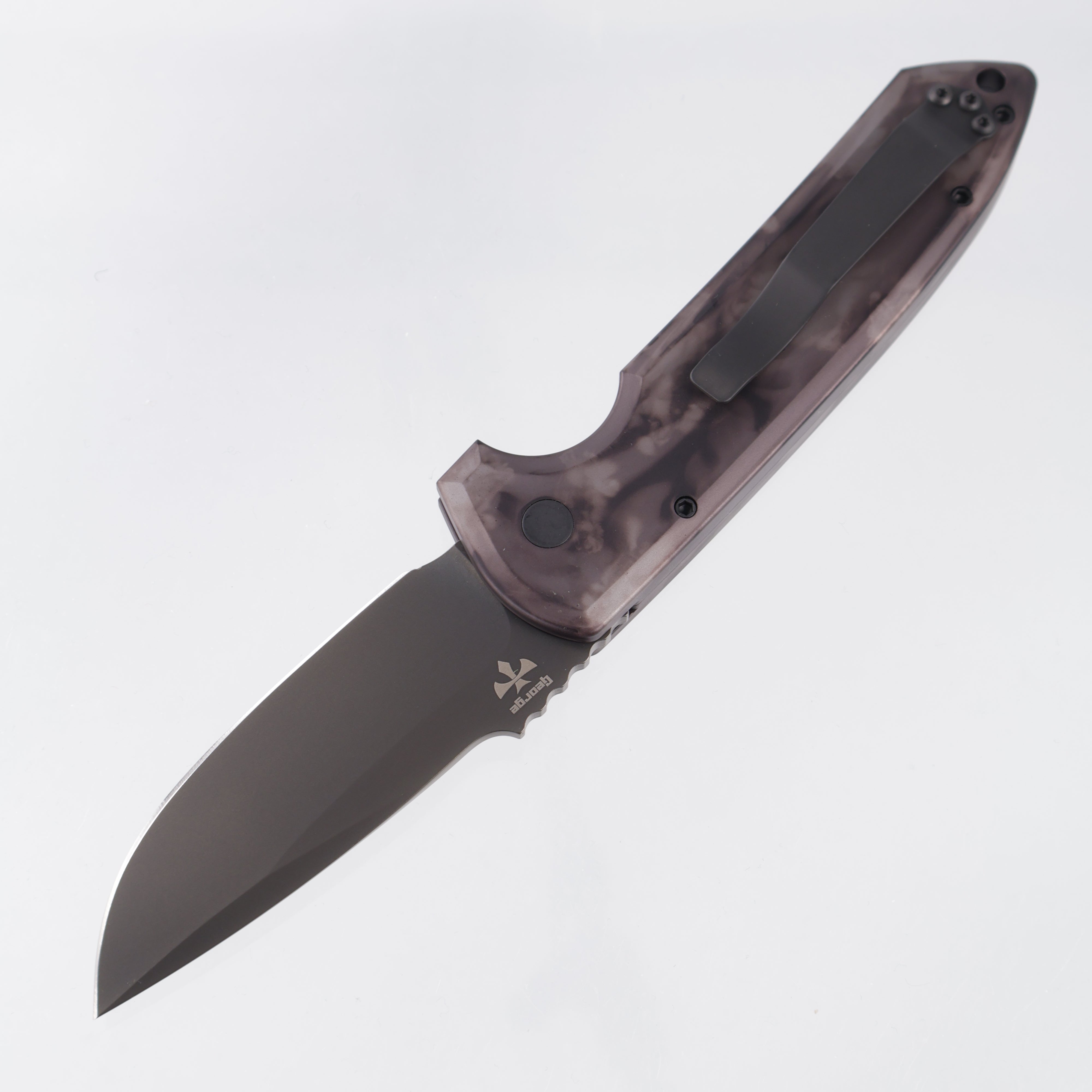 Pro-Tech Rockeye - Smoke Camo Anodized Aluminum - Smoky Gray DLC CPM-D2 - MT.RE.01 *PRE-OWNED*