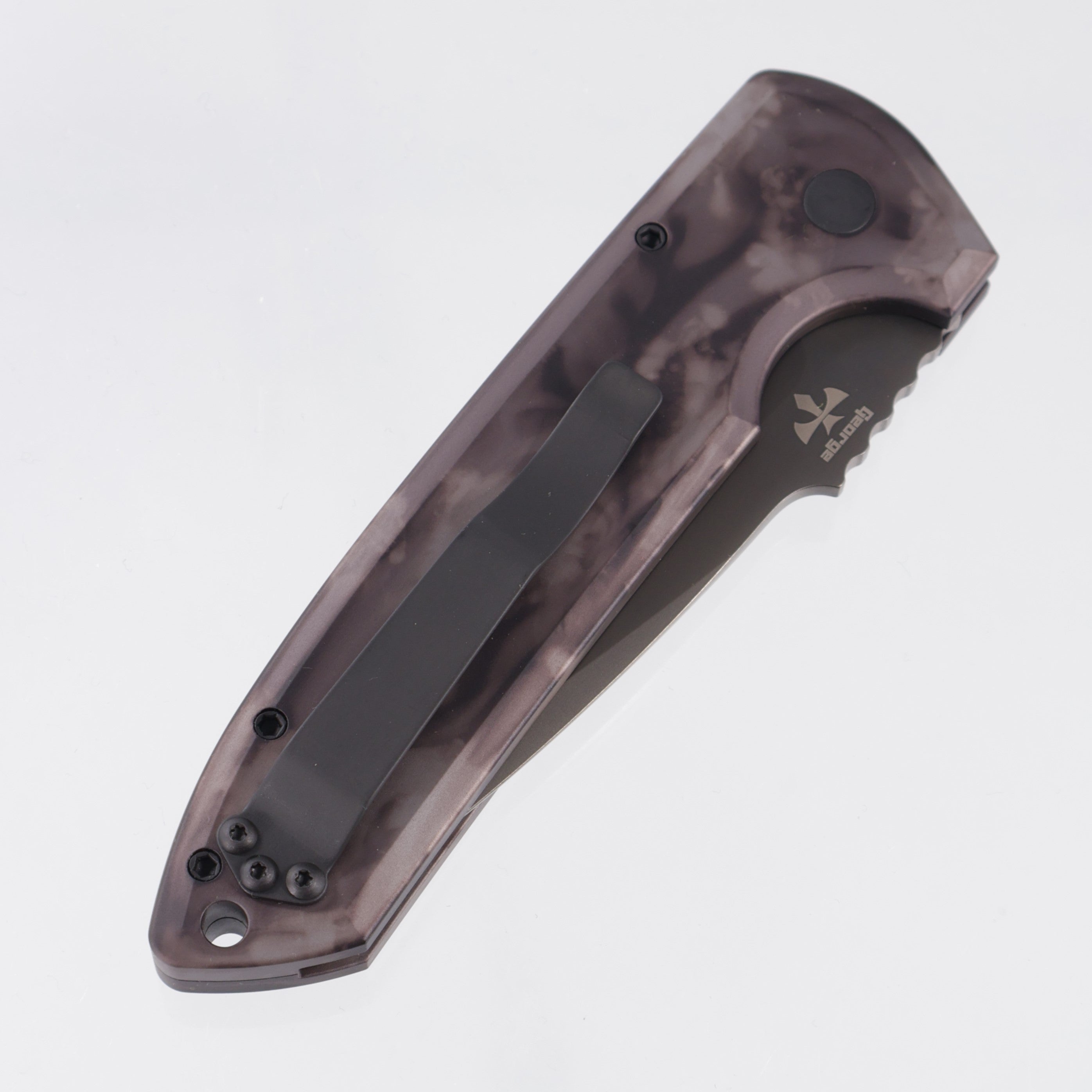 Pro-Tech Rockeye - Smoke Camo Anodized Aluminum - Smoky Gray DLC CPM-D2 - MT.RE.01 *PRE-OWNED*