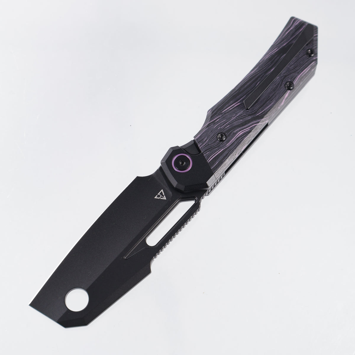 Bestech Nyrrdreki - Black PVD Titanium w/ Purple Side Cut G10 - Black PVD M390 - BT2607B