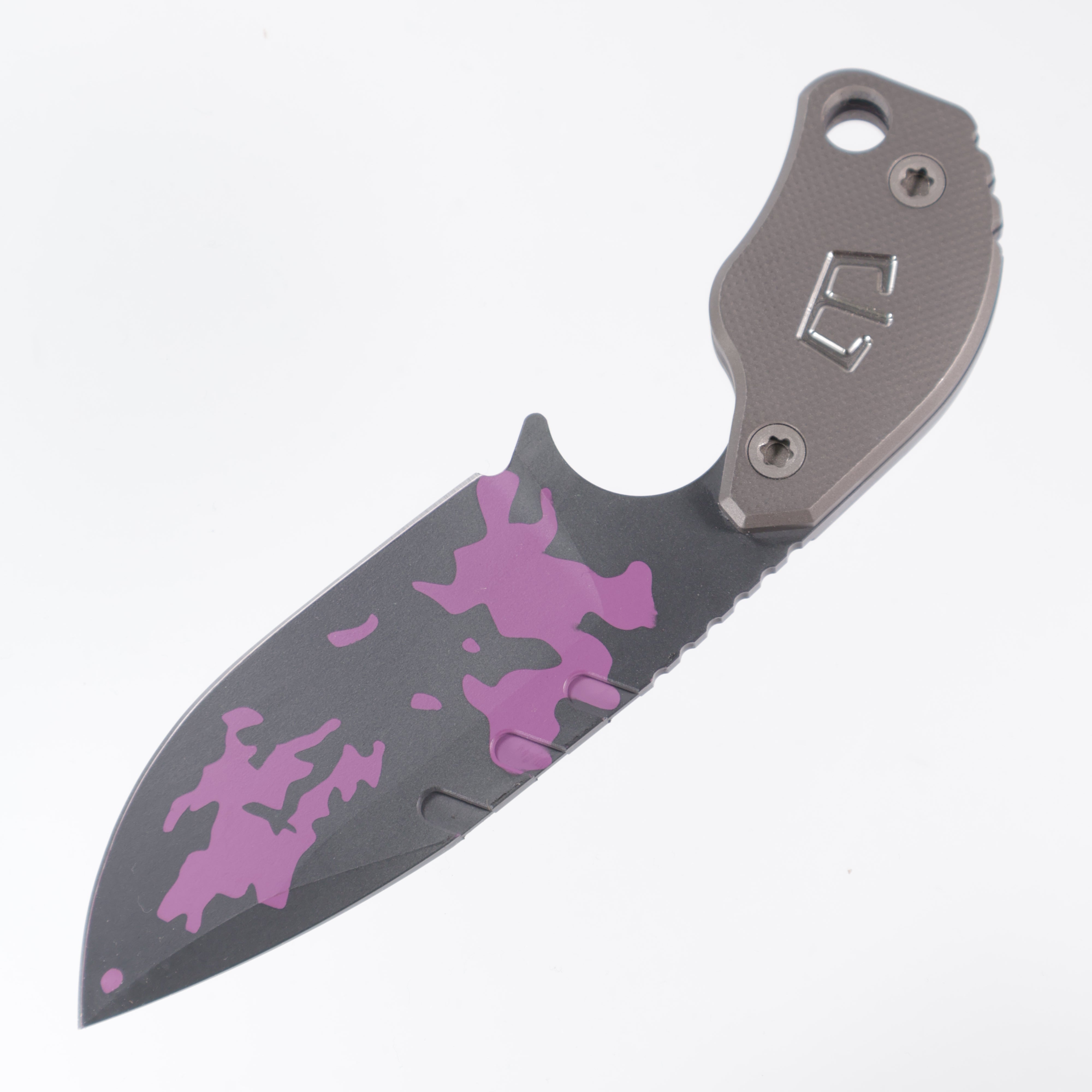 Blackside Customs x Strider - SLCC - Purple Multicam Magnacut - Titanium scales