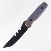 Blackside Customs - Kimura - Black Coated 154CM w/ Reaper Spine - Flamed TItanium