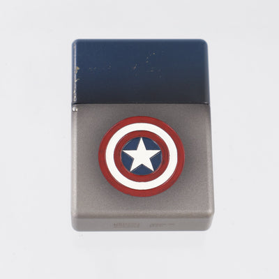 Blackside Customs Personal Library - Zippo Lighter Case - Captain America - Brass