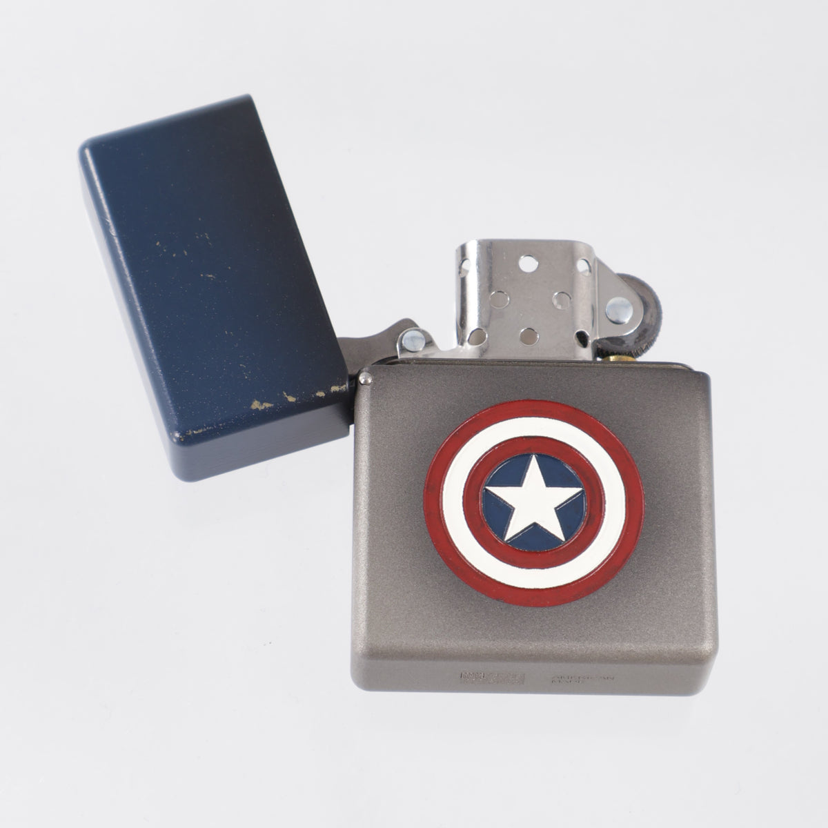 Blackside Customs Personal Library - Zippo Lighter Case - Captain America - Brass