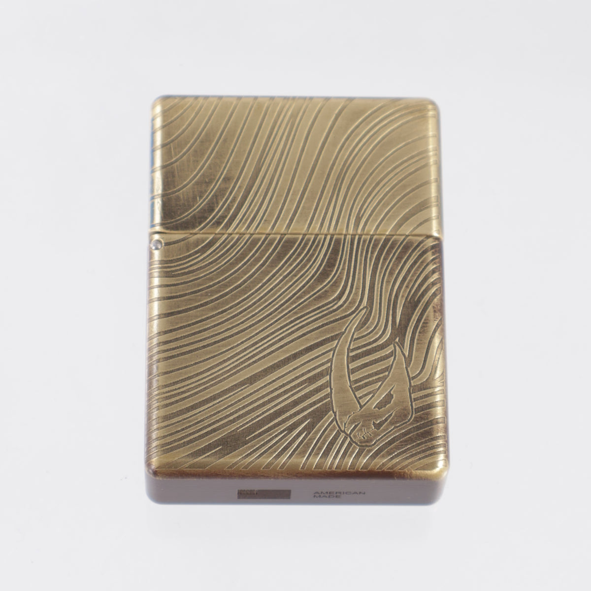 Blackside Customs Personal Library - Zippo Lighter Case -  Beskar Mudhorn - Brass