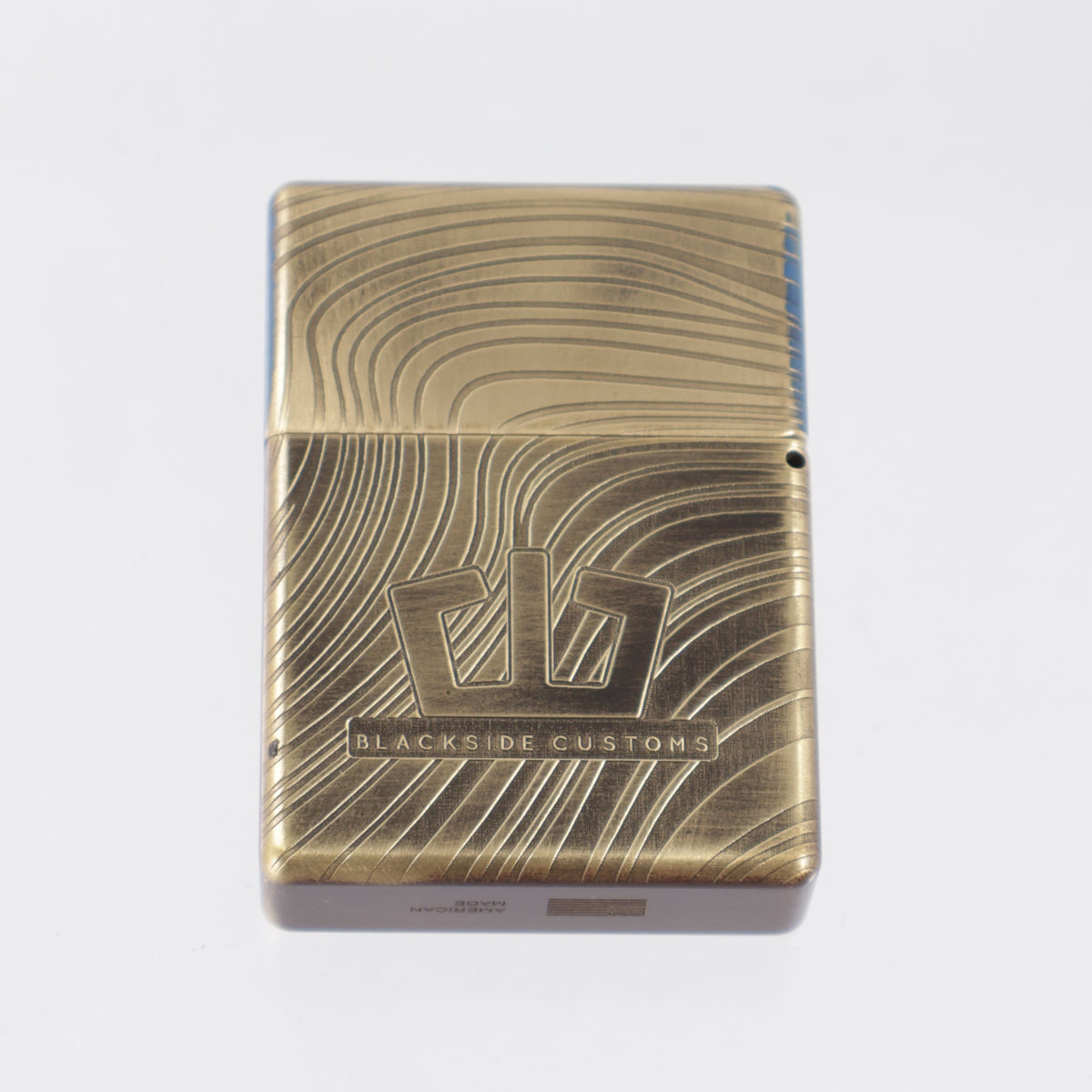 Blackside Customs Personal Library - Zippo Lighter Case -  Beskar Mudhorn - Brass
