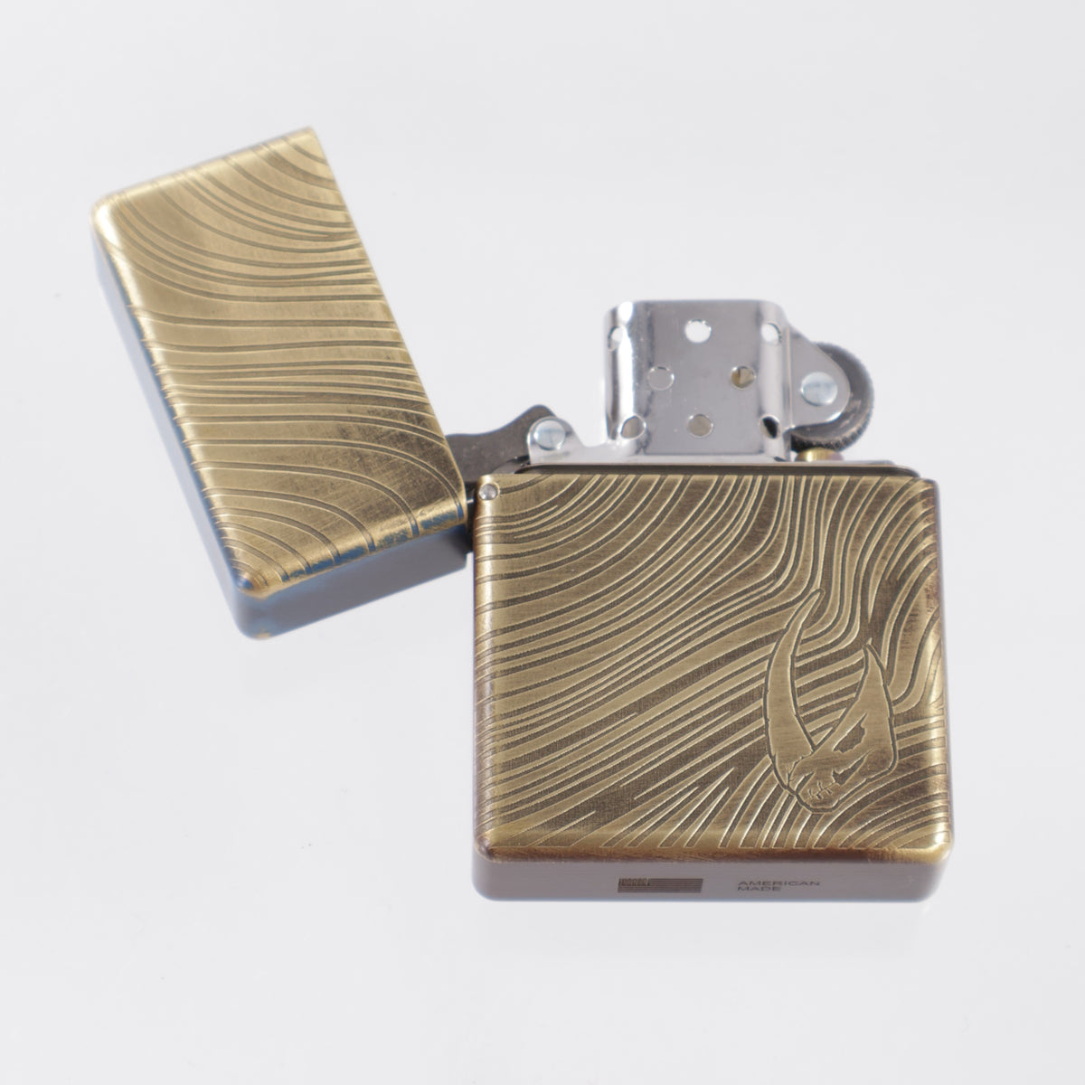 Blackside Customs Personal Library - Zippo Lighter Case -  Beskar Mudhorn - Brass