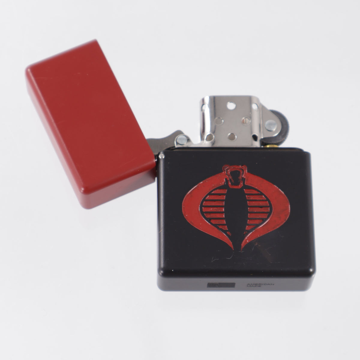 Blackside Customs Personal Library Zippo Lighter Case - Cobra - Brass