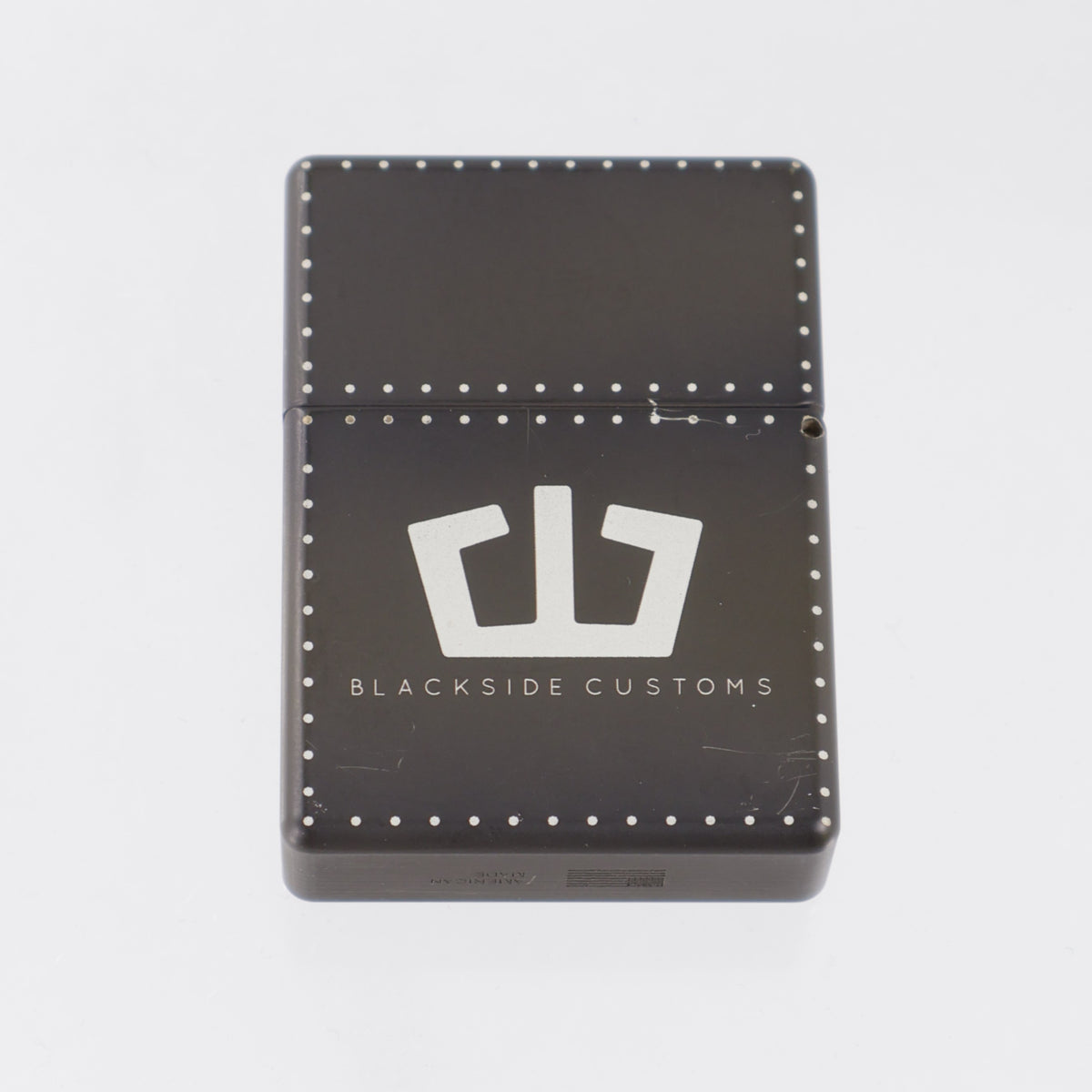Blackside Customs Personal Library Zippo Lighter Case - 1941 (White) - Brass