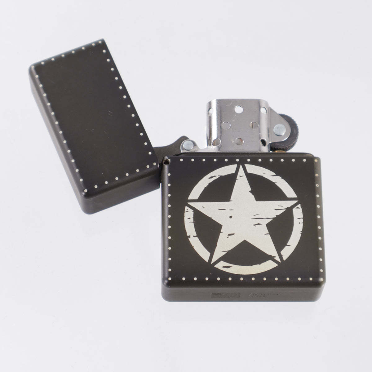 Blackside Customs Personal Library Zippo Lighter Case - 1941 (White) - Brass