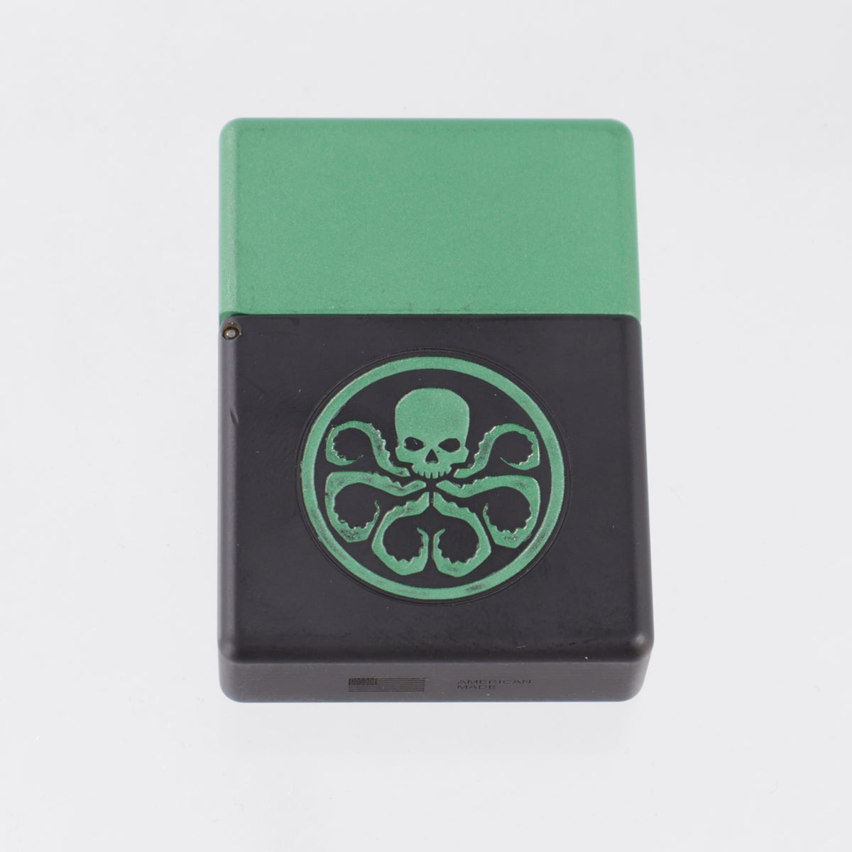 Blackside Customs Personal Library Zippo Lighter Case - Hydra Green & Black - Brass
