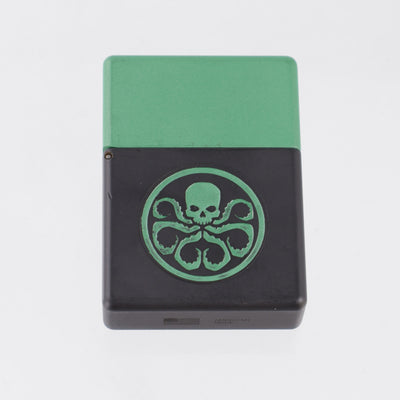 Blackside Customs Personal Library Zippo Lighter Case - Hydra Green & Black - Brass