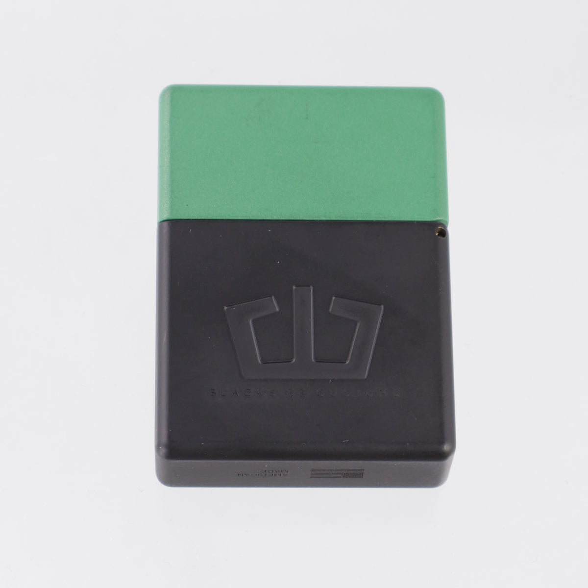 Blackside Customs Personal Library Zippo Lighter Case - Hydra Green & Black - Brass