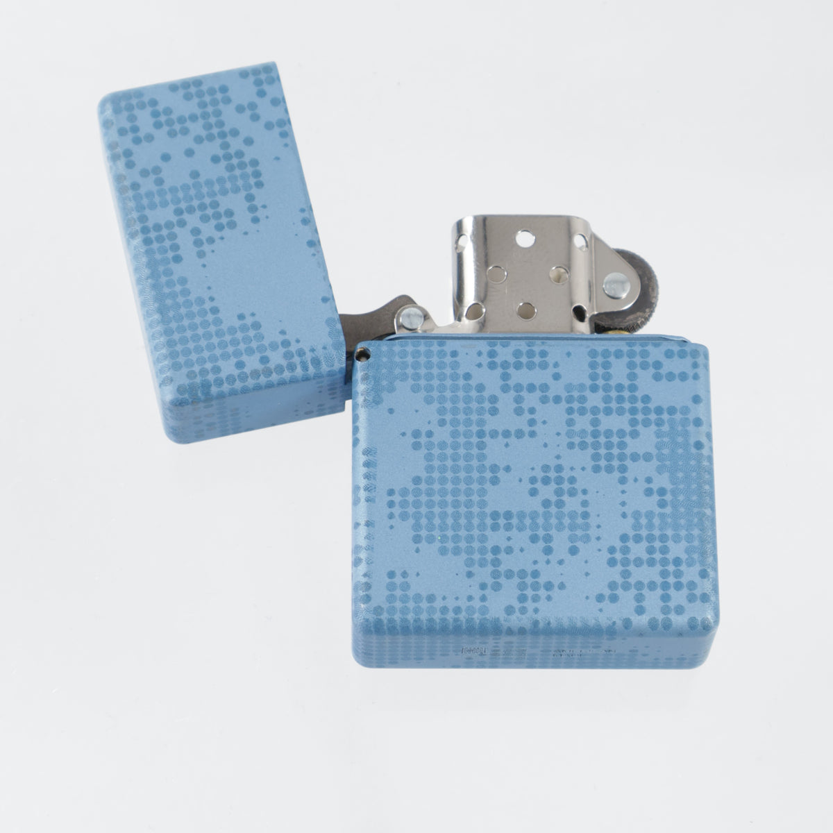 Blackside Customs Personal Library Zippo Lighter Case - Blue 1/2 Tone - Brass