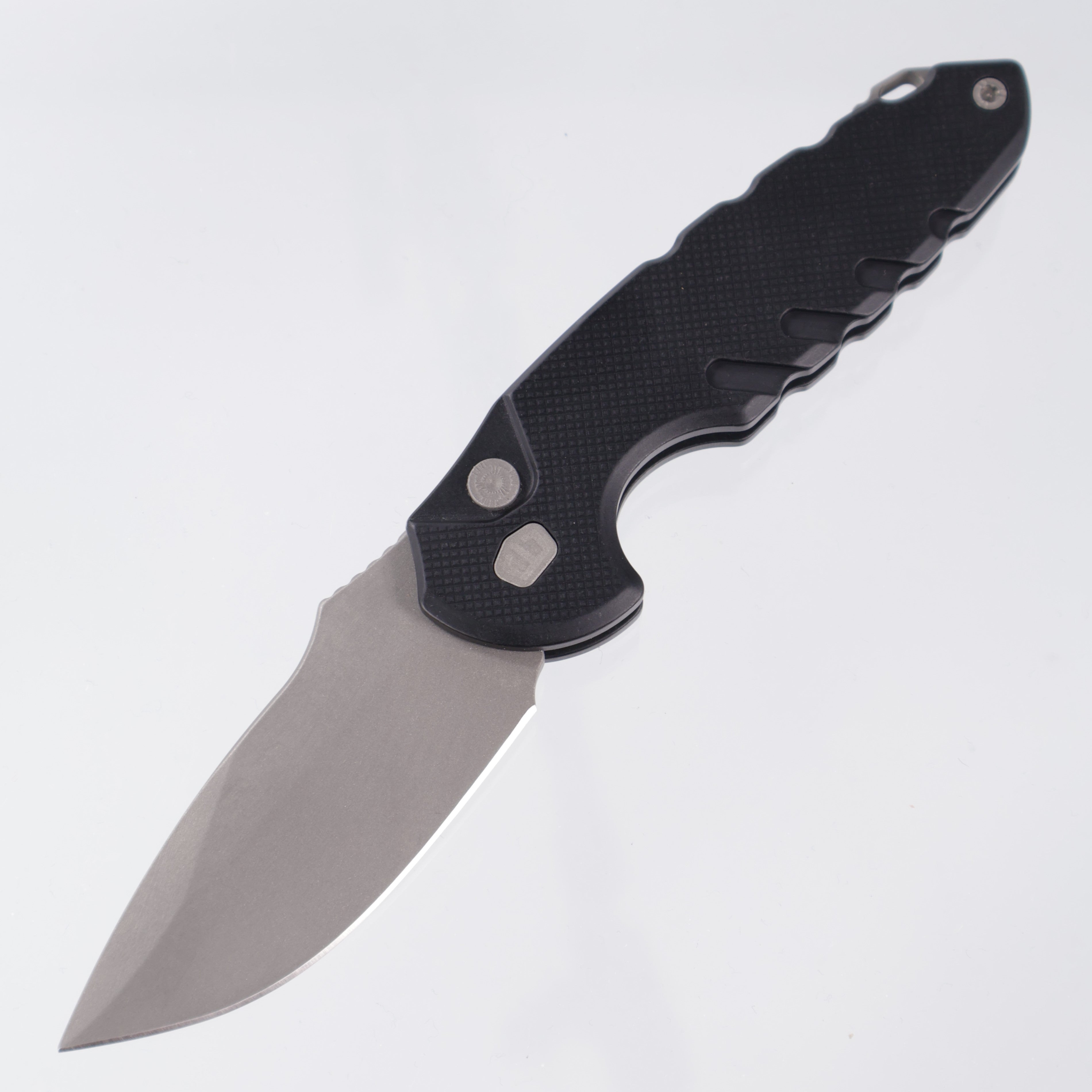 Blackside Customs Bad Idea Auto - Grey Matter Magnacut - Black Aluminum w/ Type 3 Hardcoat - Titanium Hardware & Clip - BSC-F1