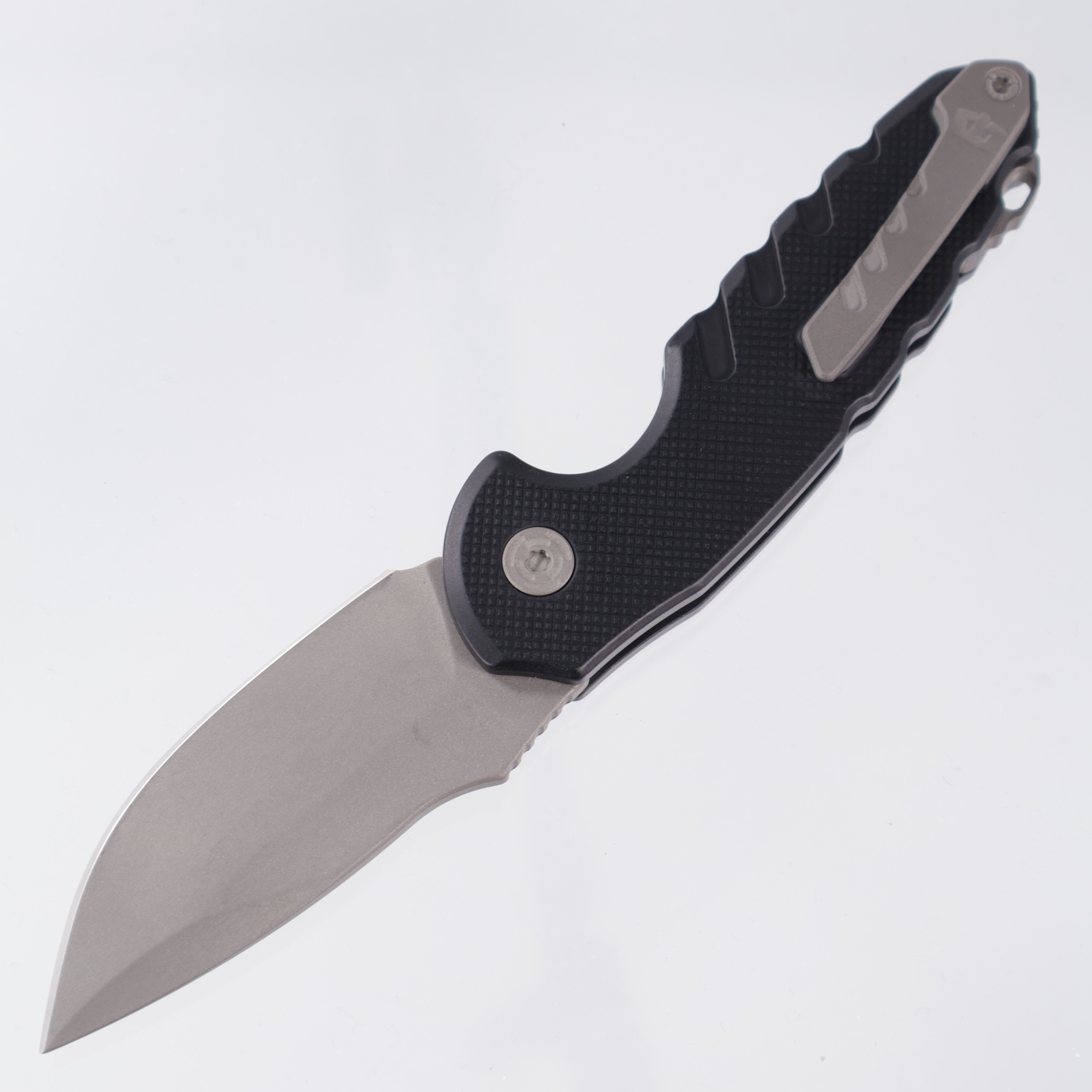 Blackside Customs Bad Idea Auto - Grey Matter Magnacut - Black Aluminum w/ Type 3 Hardcoat - Titanium Hardware & Clip - BSC-F1