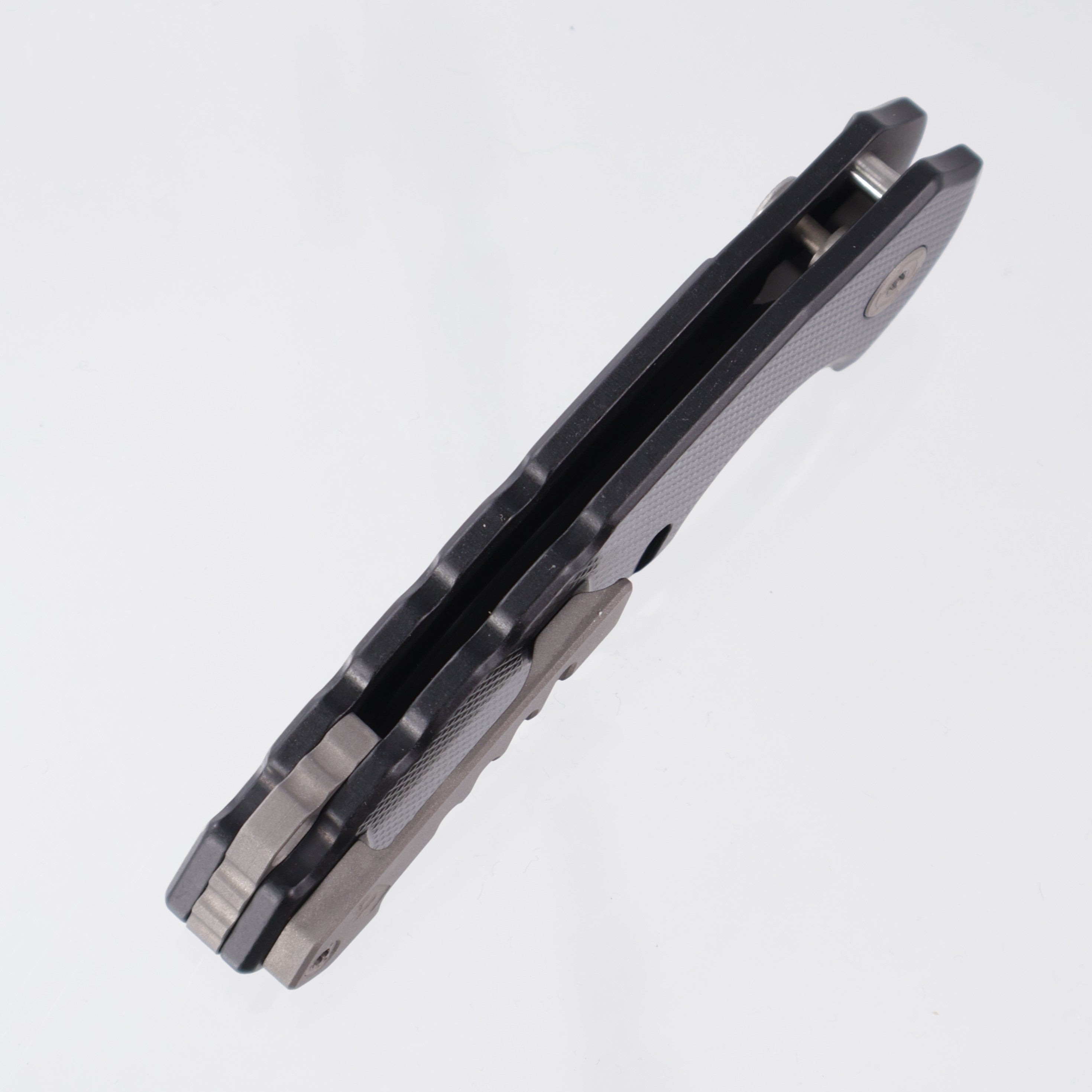 Blackside Customs Bad Idea Auto - Grey Matter Magnacut - Black Aluminum w/ Type 3 Hardcoat - Titanium Hardware & Clip - BSC-F1