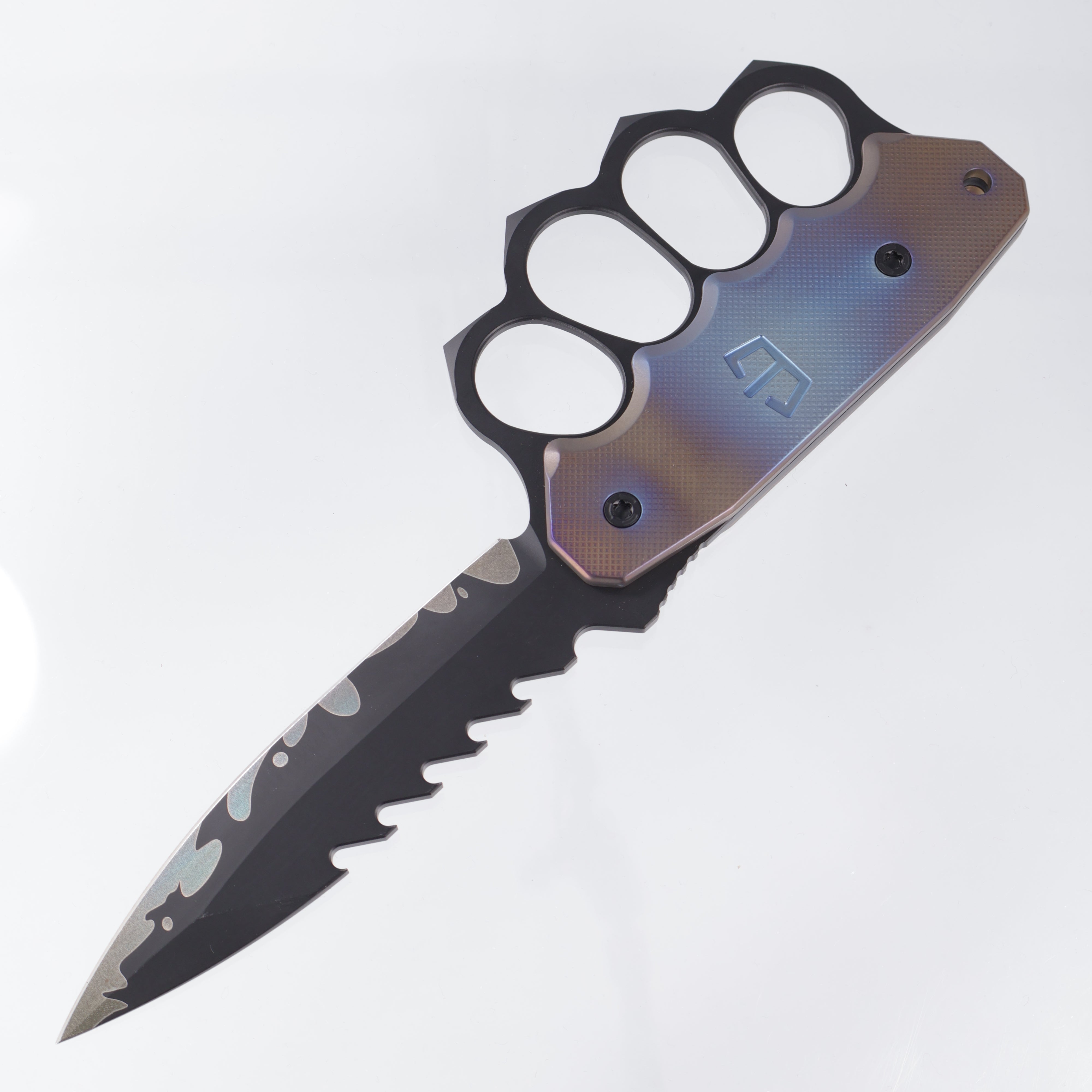 Blackside Customs - Trench Boss - Sumi Finish PSB27 - Flamed Titanium