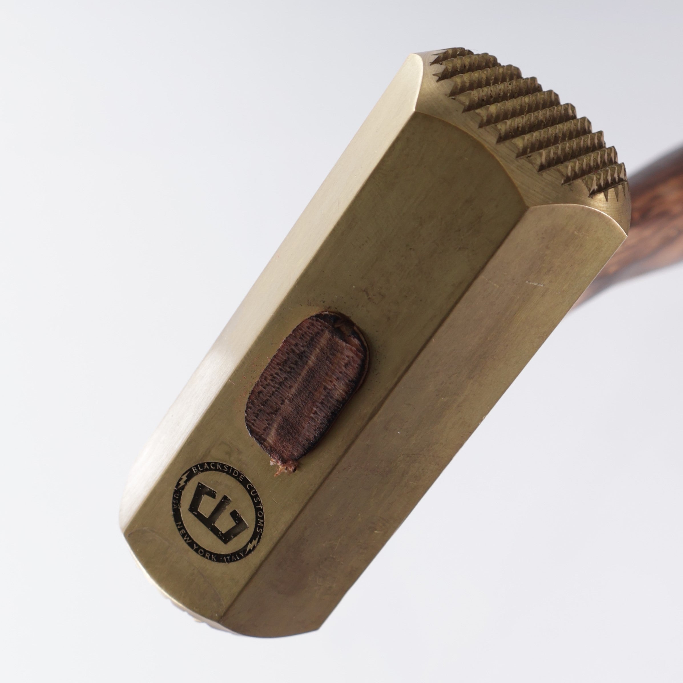 Blackside Customs - Tenderizer - American Brass - Birch Wood Handle