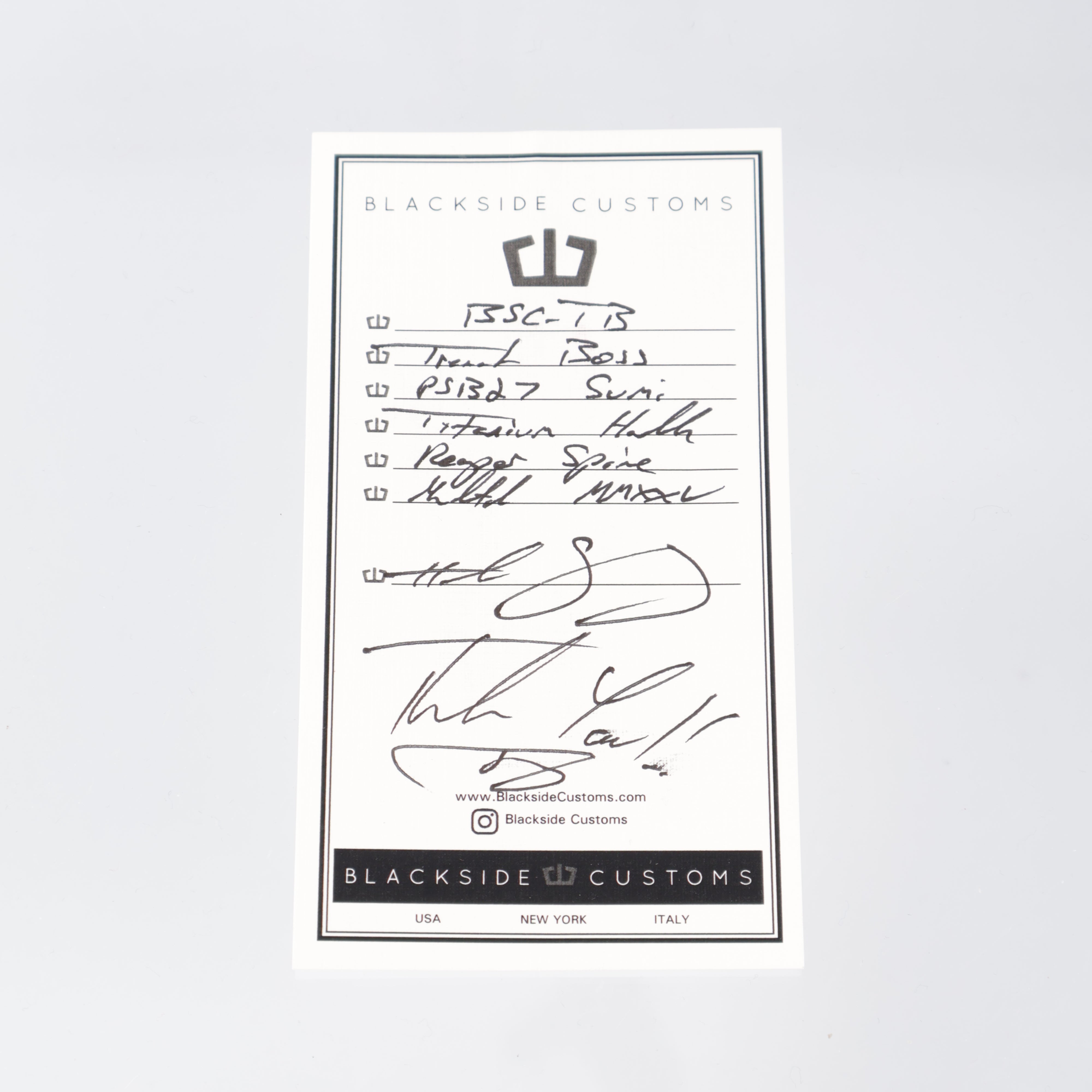 Blackside Customs - Trench Boss - Sumi Finish PSB27 - Flamed Titanium