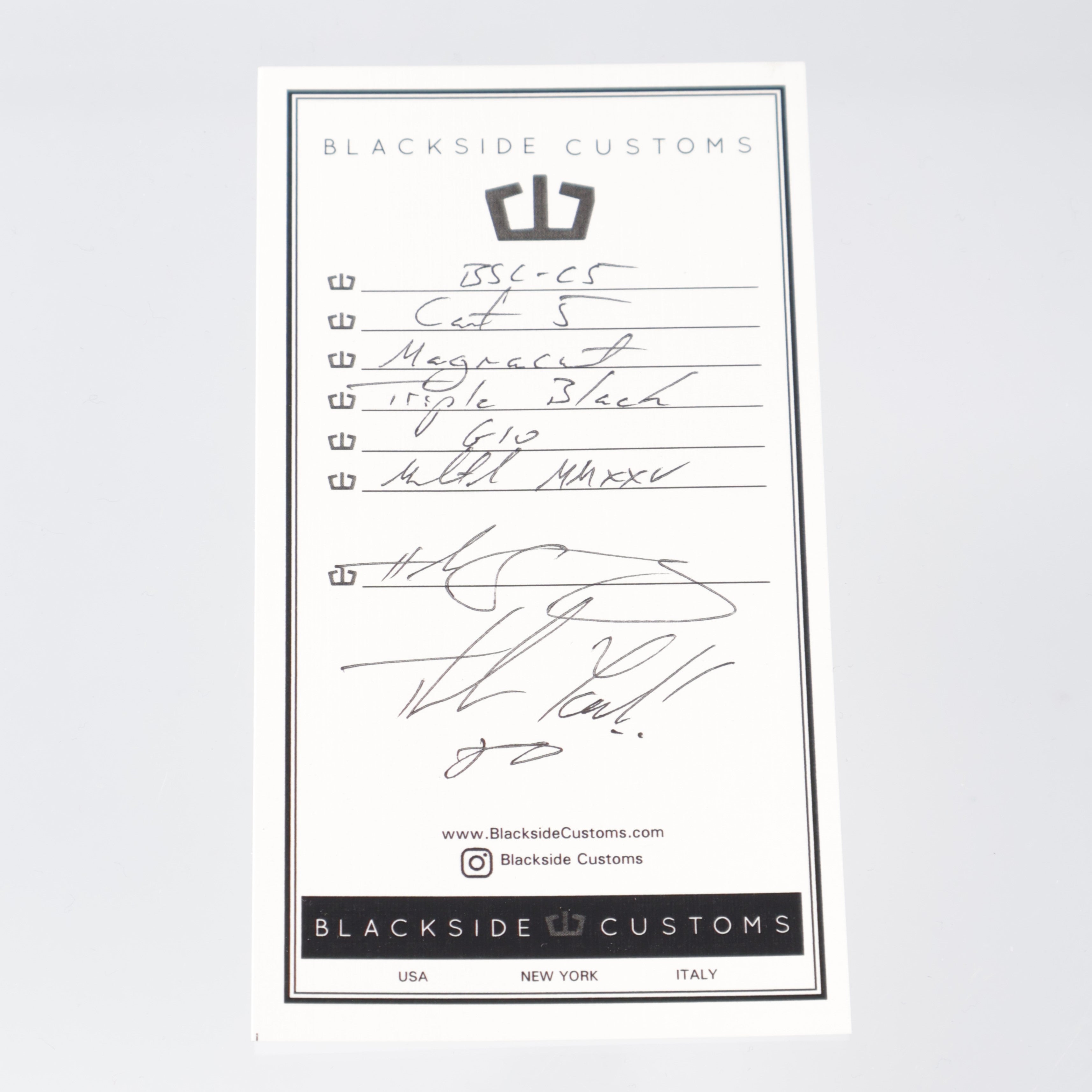 Blackside Customs - Cat 5 - Triple Black Magnacut - Black G10