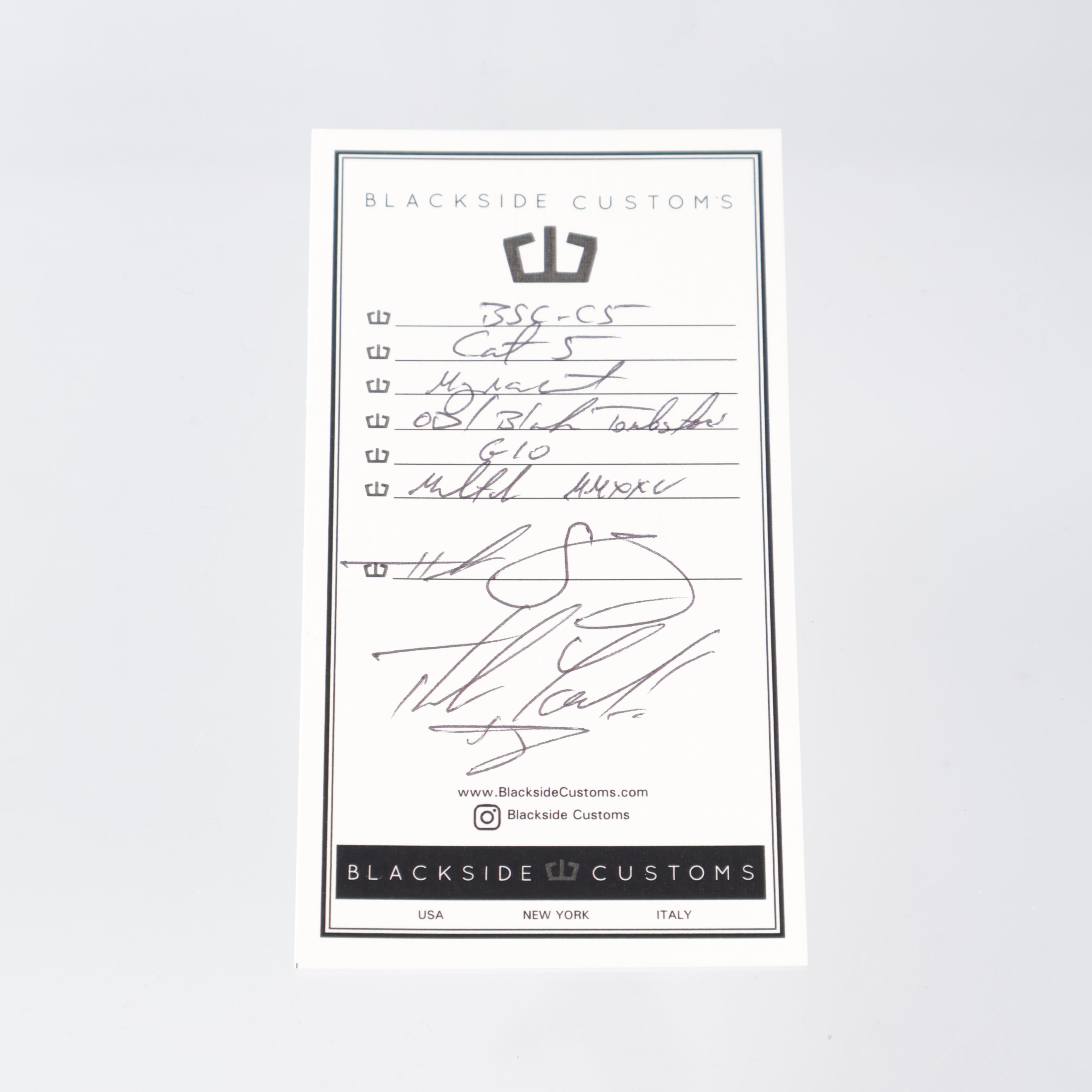 Blackside Customs - Cat 5 - OD Green w/ Black Accents Magnacut - Black G10