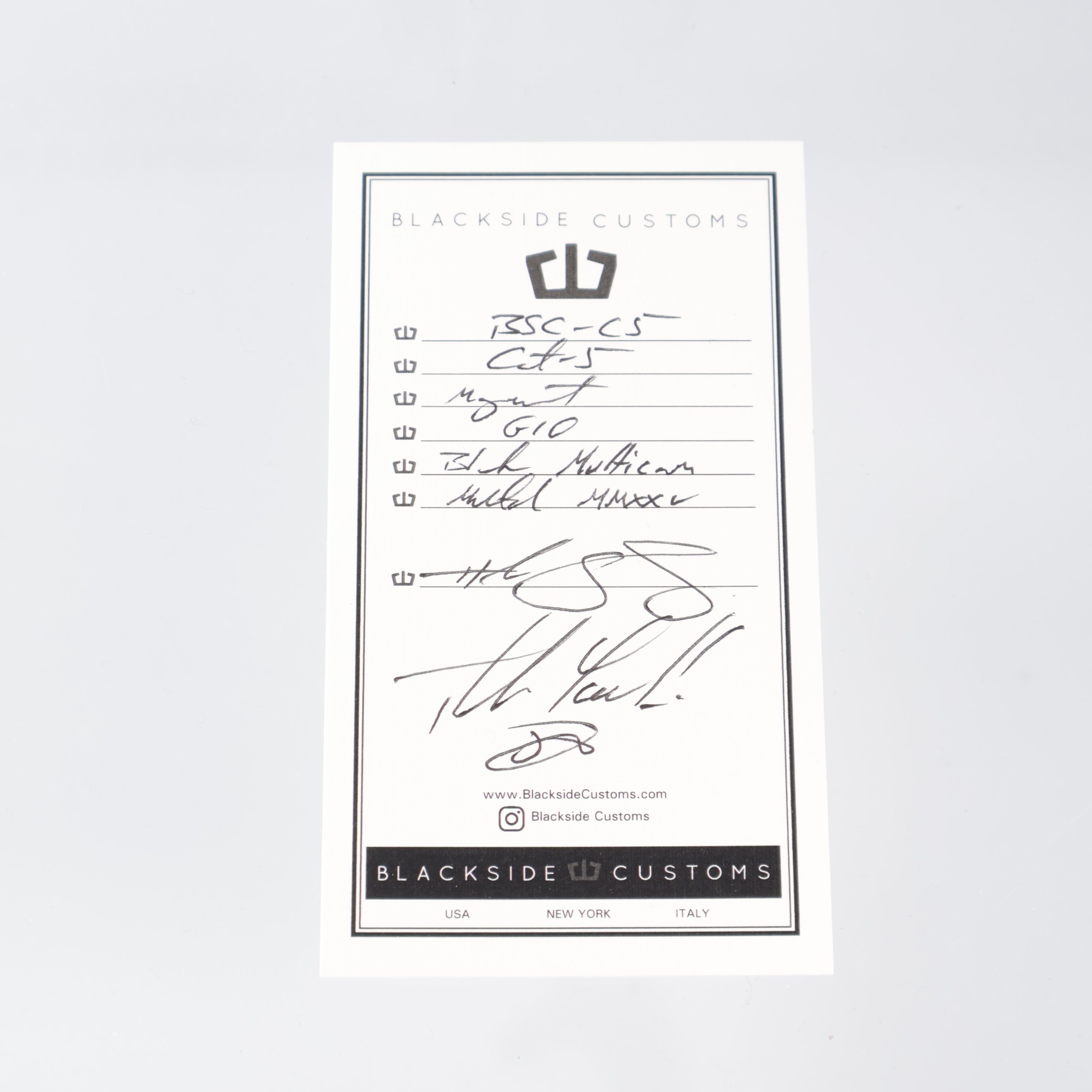 Blackside Customs - Cat 5 - Black Multicam Magnacut - Black G10