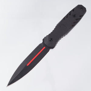 Blackside Customs - Phase 7 SDM - Dark Beskar Magnacut w/ Red Accents - Black G10