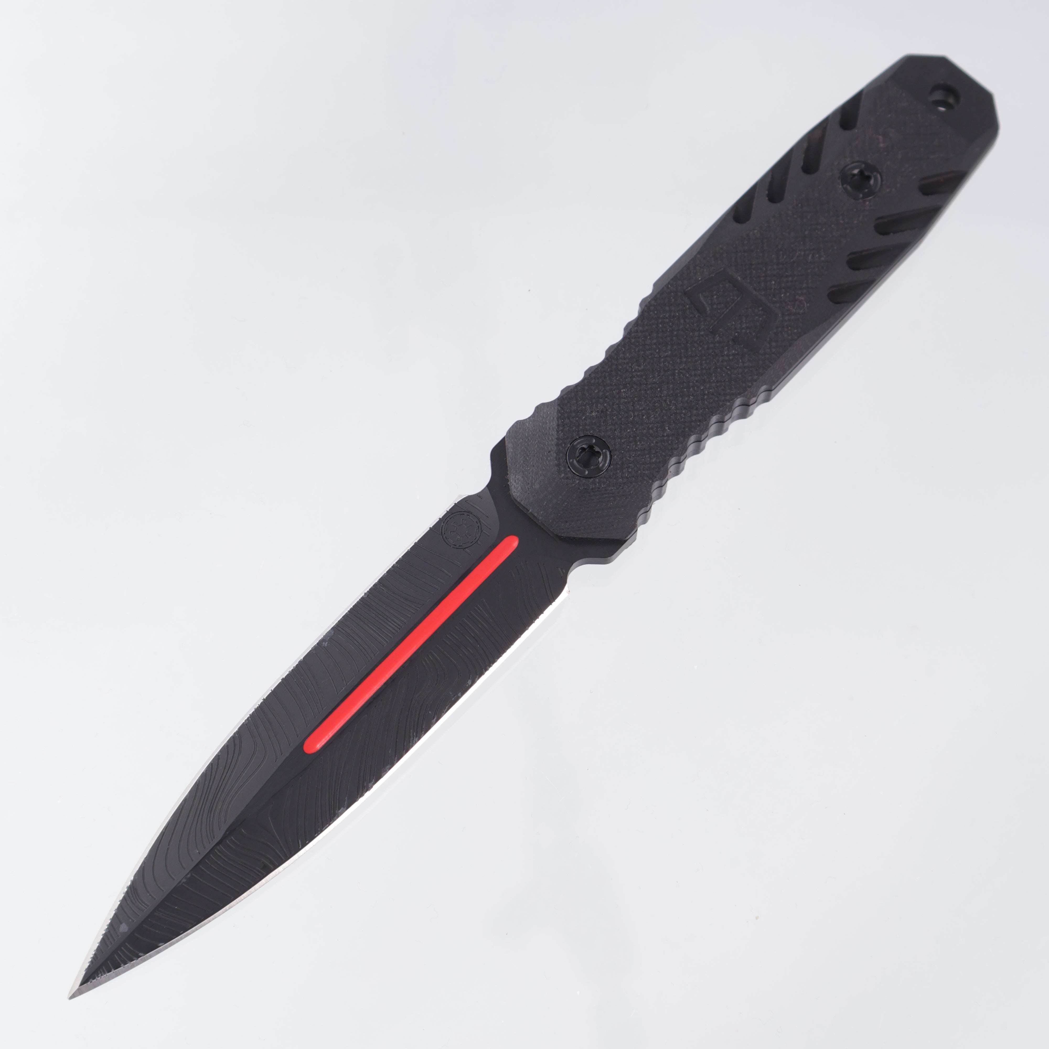 Blackside Customs - Phase 7 SDM - Dark Beskar Magnacut w/ Red Accents - Black G10