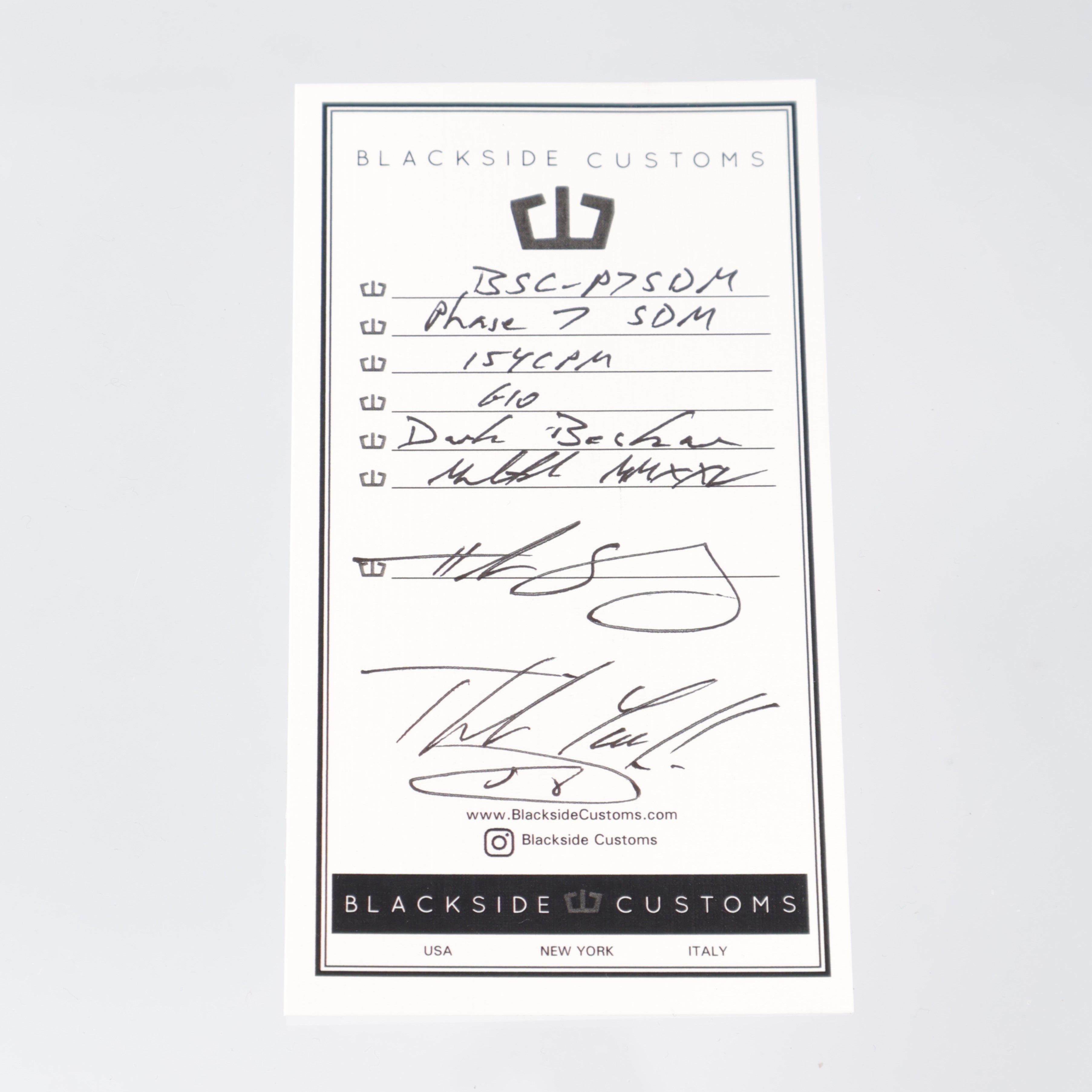 Blackside Customs - Phase 7 SDM - Dark Beskar Magnacut w/ Red Accents - Black G10