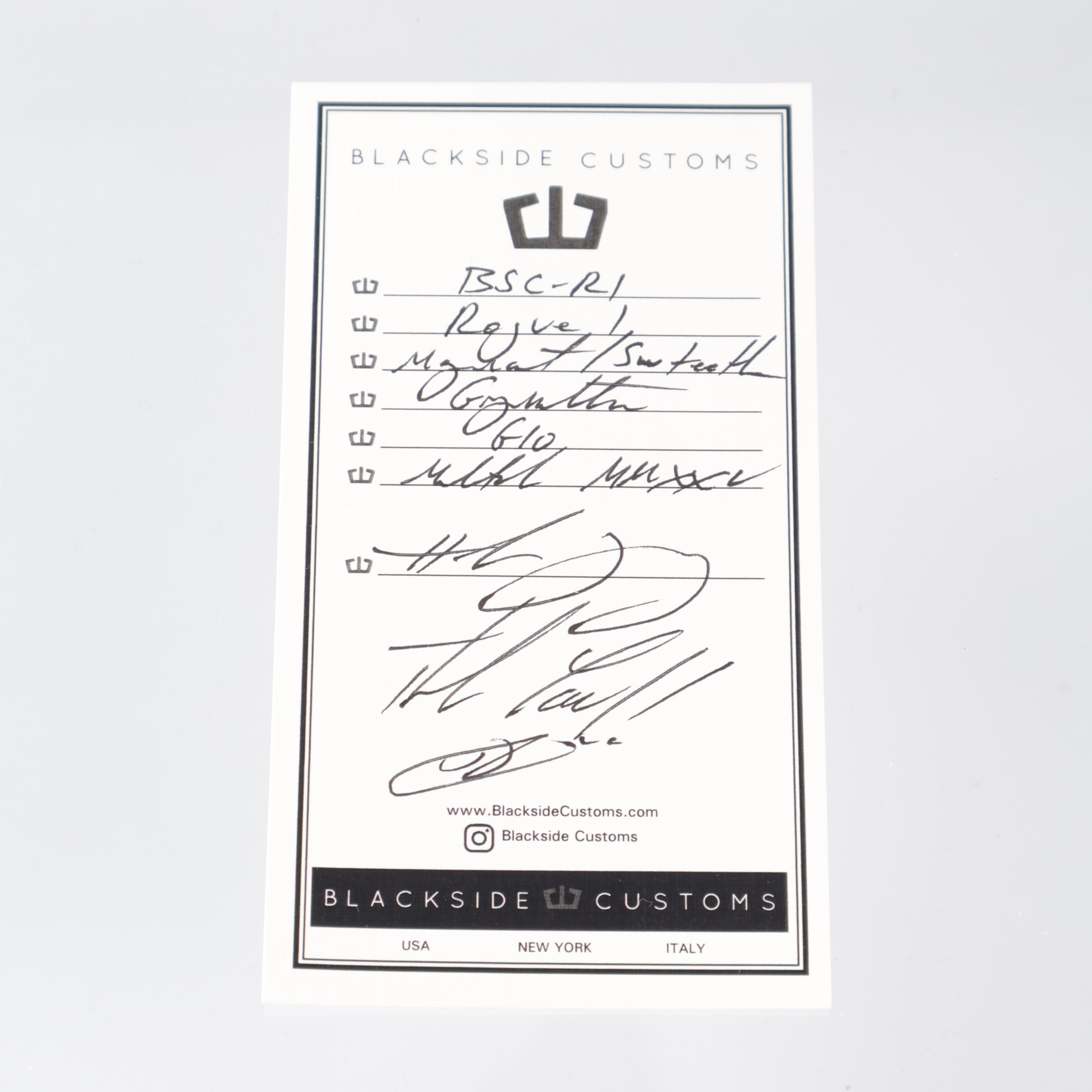 Blackside Customs - Rogue 1 - Greymatter Magnacut w/ Sawtooth Spine - Black G10