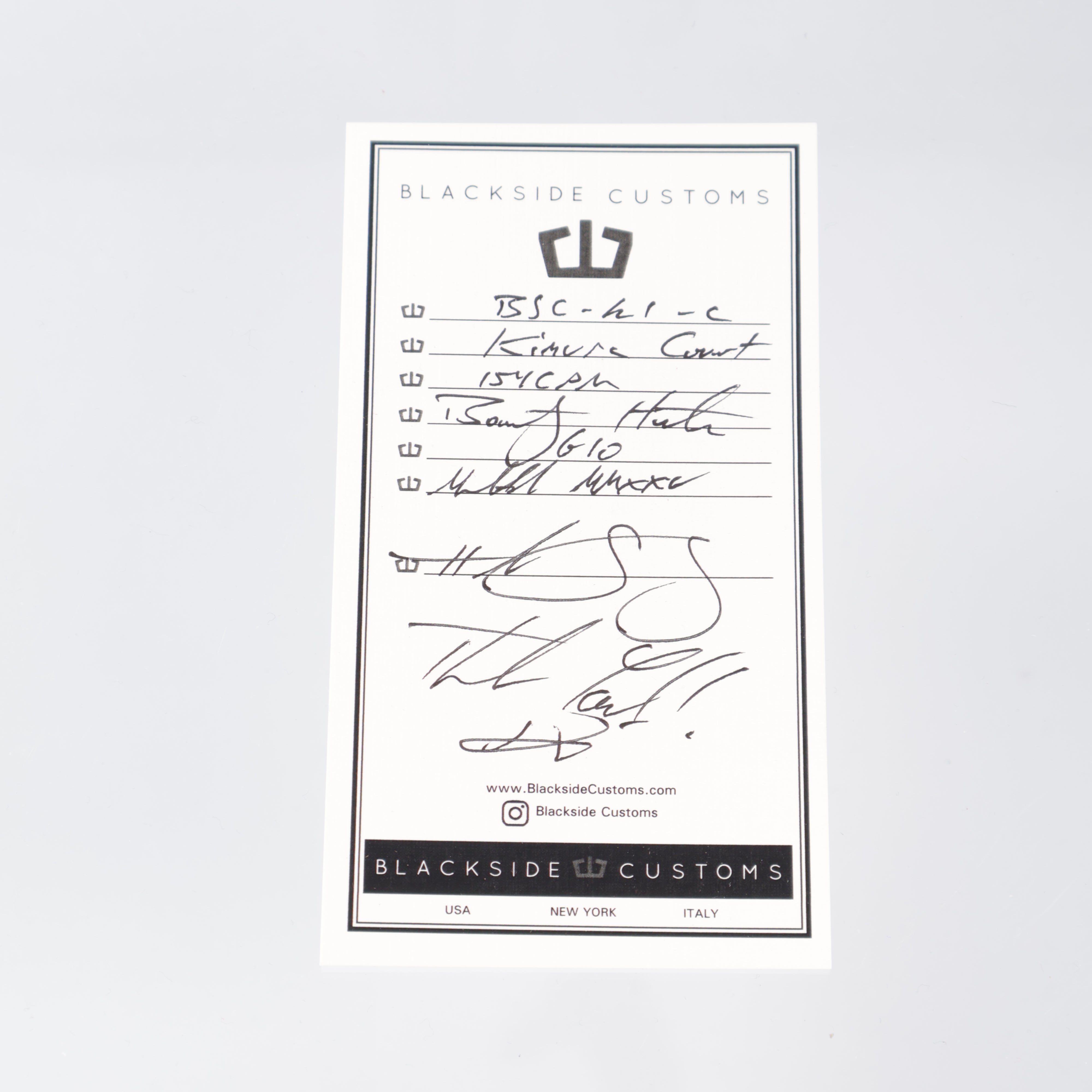 Blackside Customs - Kimura Covert - Bounty Hunter CPM-154 - Black G10