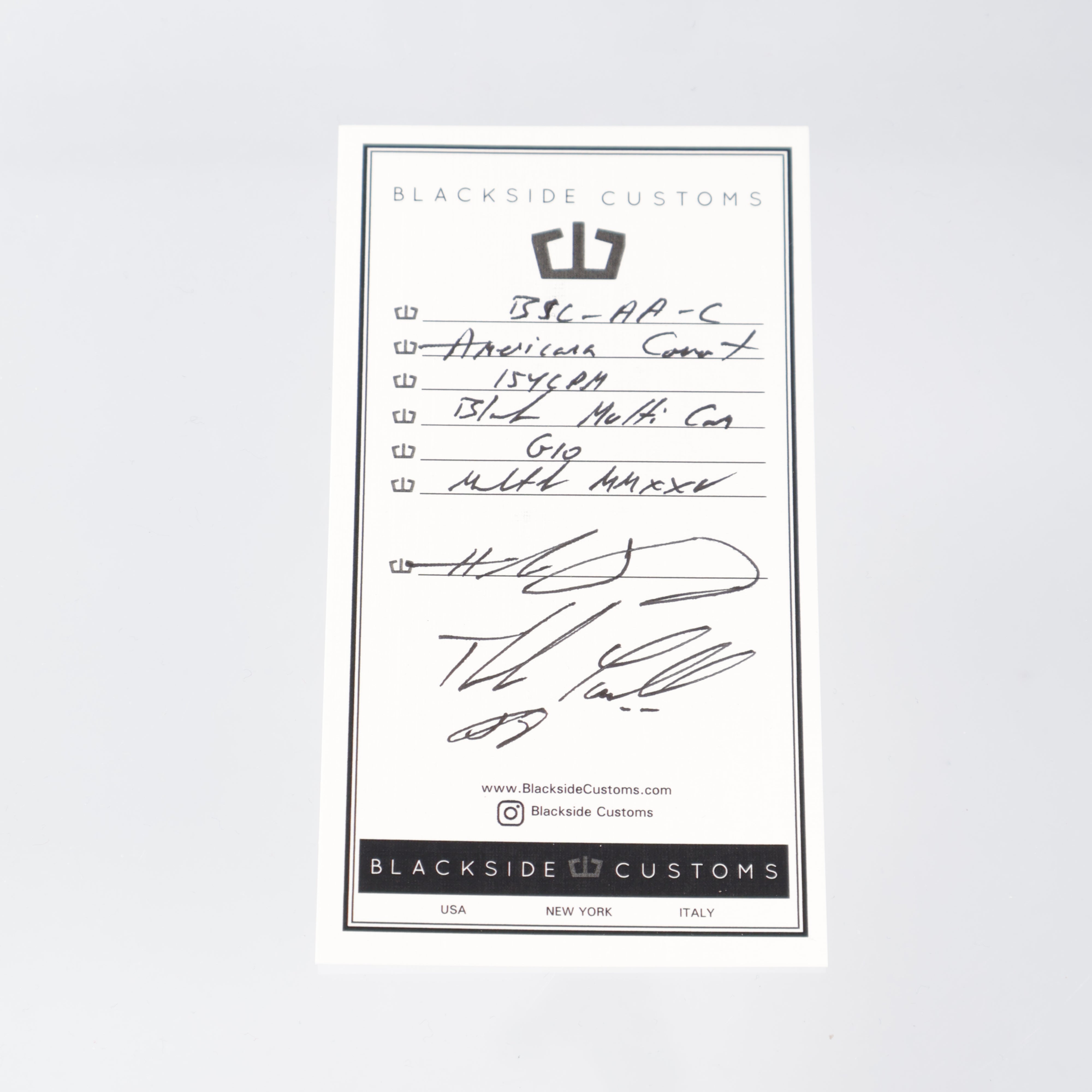 Blackside Customs - Americana Covert - Black Multicam CPM-154 - Black G10