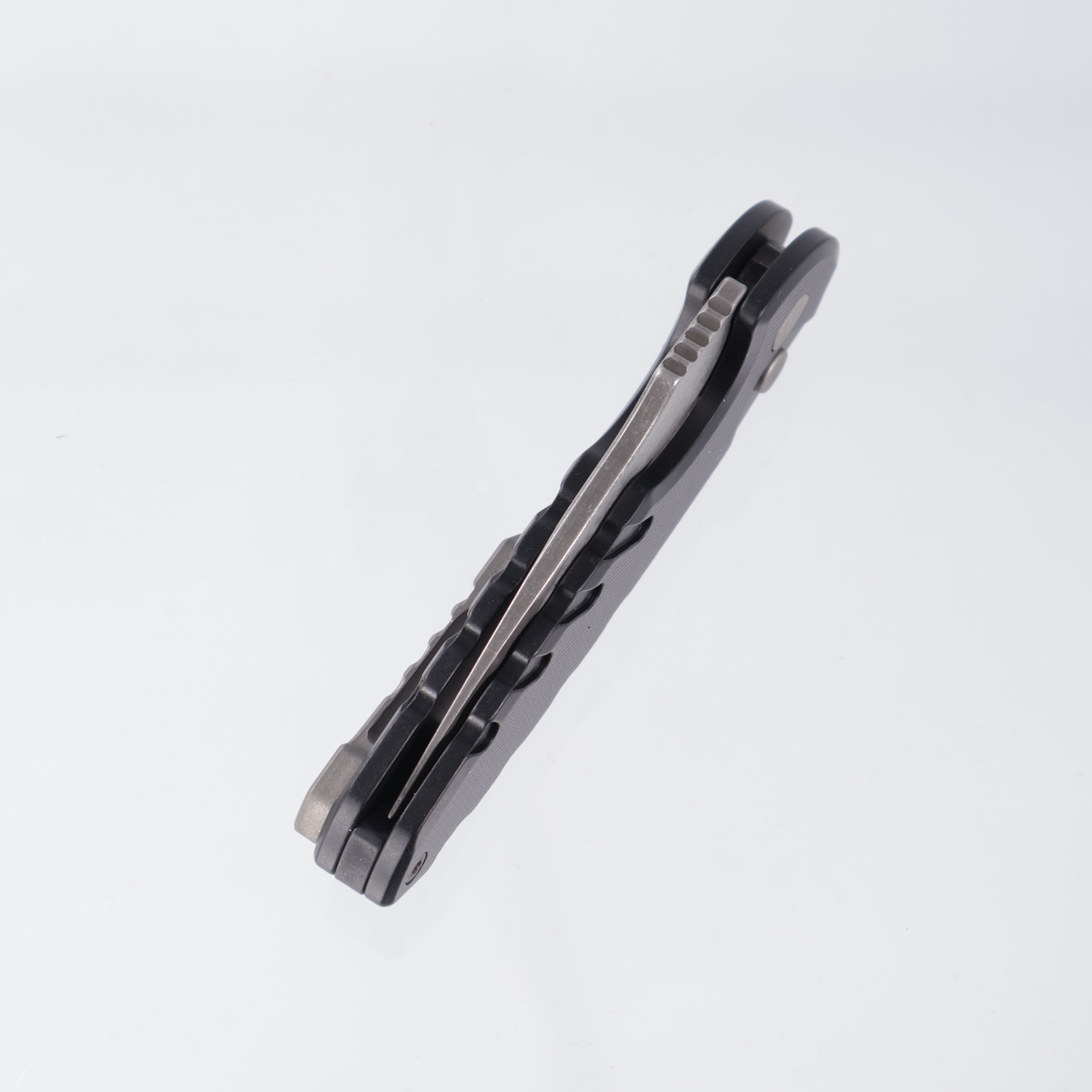 Blackside Customs Bad Idea Auto - Two-Tone Wasteland Finish Magnacut - Black Aluminum w/ Type 3 Hardcoat - Titanium Hardware & Clip - BSC-F1