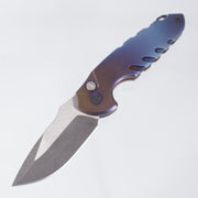 Blackside Customs Bad Idea Auto - Flamed Titanium - Two-Tone Wasteland Finish Magnacut - Titanium Hardware & Clip - BSC-F1