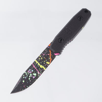 Blackside Customs - Plan B Covert - 80s Splatter CPM-154 - Black G10 - BR-OP Exclusive
