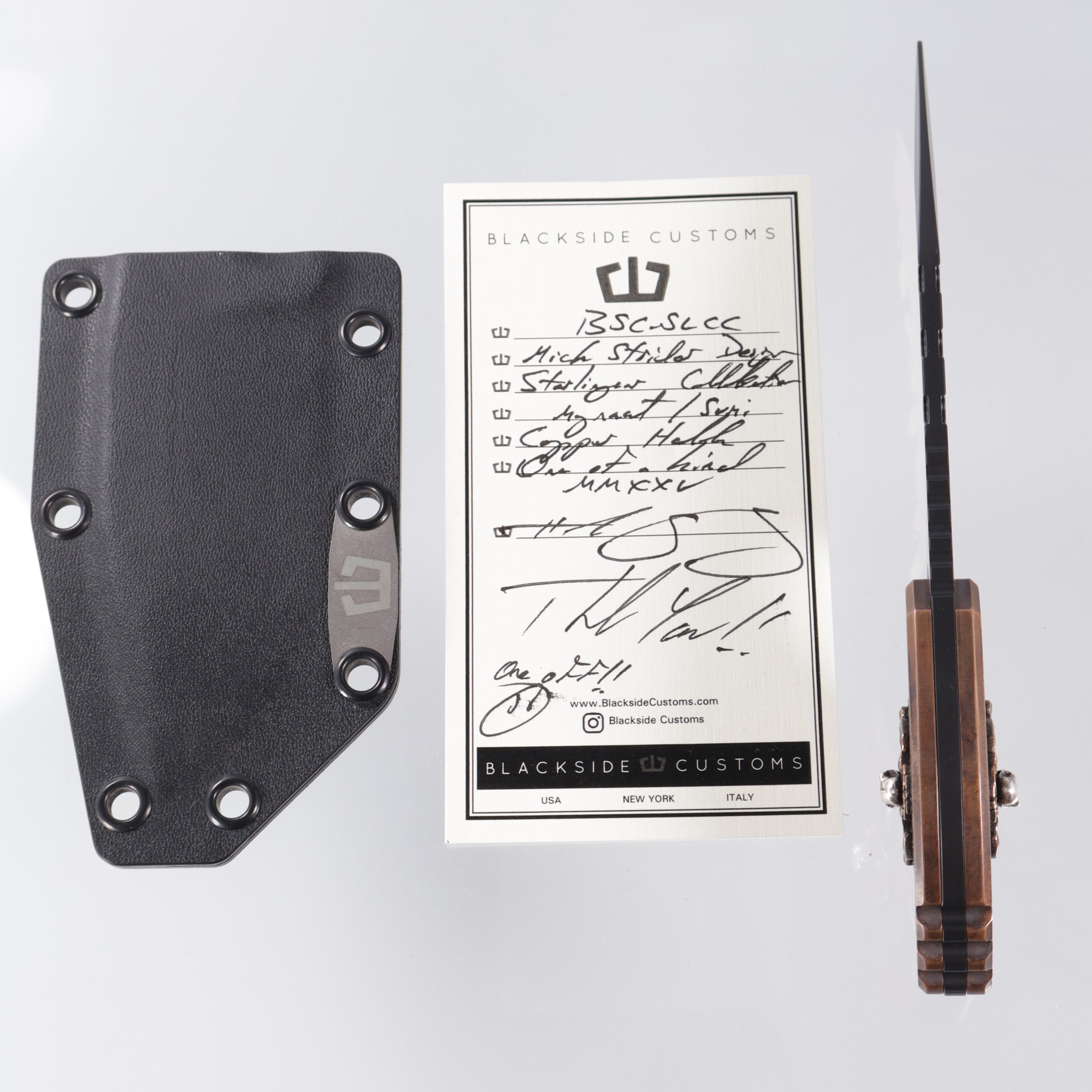 Blackside Customs x Starlingear x Strider - SLCC - Sumi Finish Magnacut - Copper Scales - 1 of a Kind